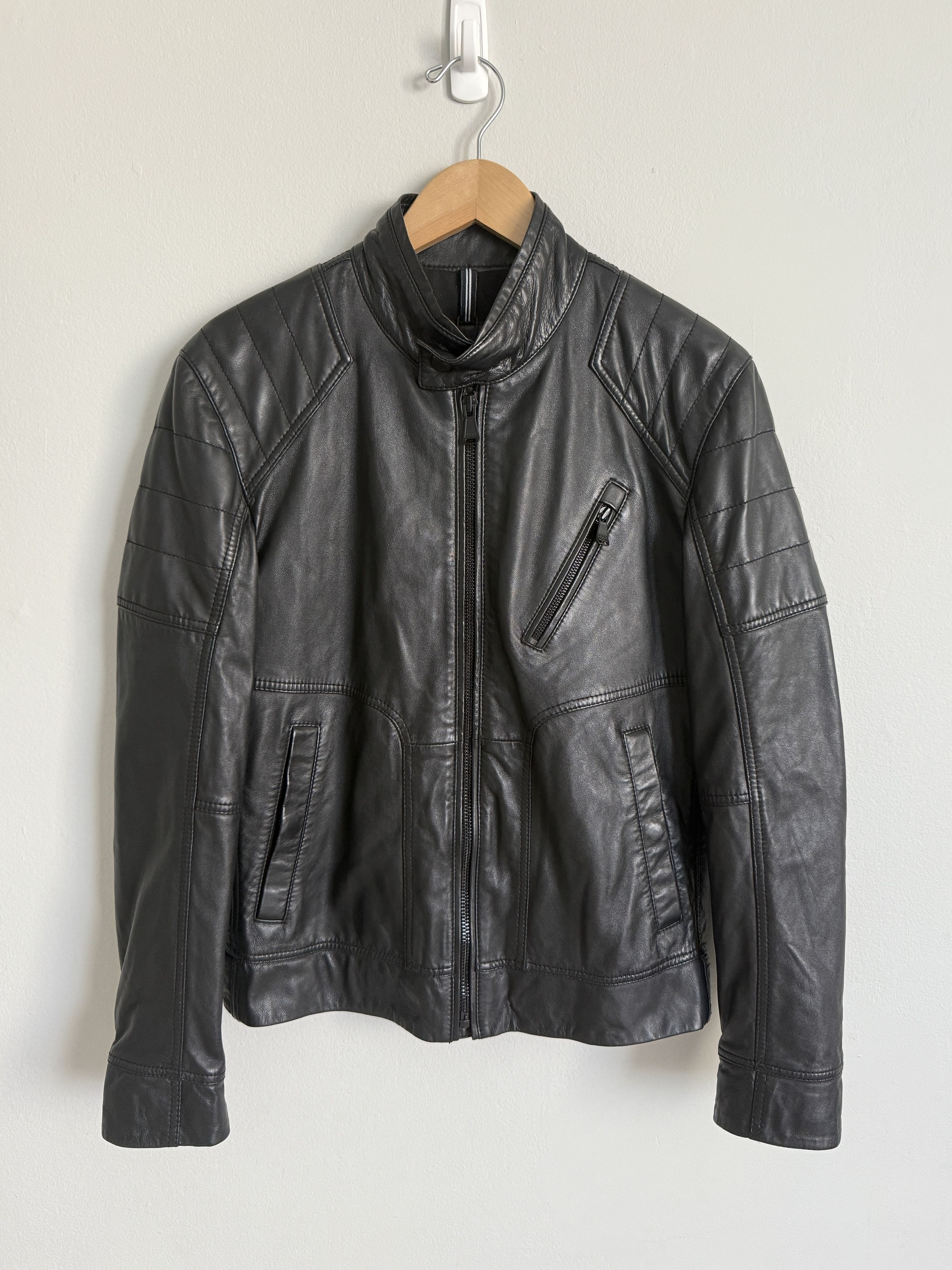 Joop! JOOP JEANS BOMBER LAMB SCOTT LIMA S LEATHER JACKET SIZE 48 L Size US M / EU 48-50 / 2 - 1 Thumbnail