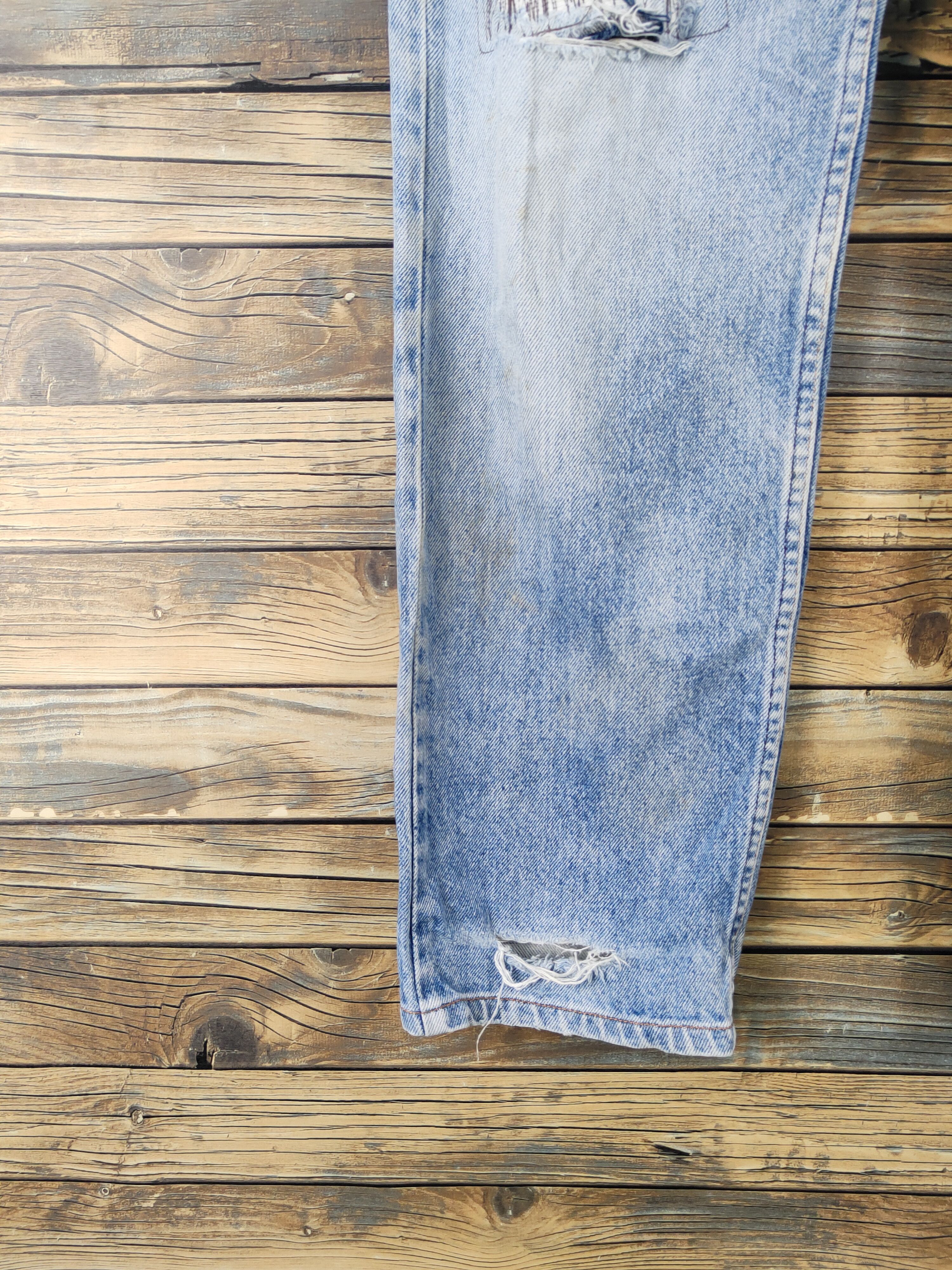 Levi's 510 Levi's Blue Distressed Ripped denim Jeans #W2078 Size US 33 - 4 Thumbnail