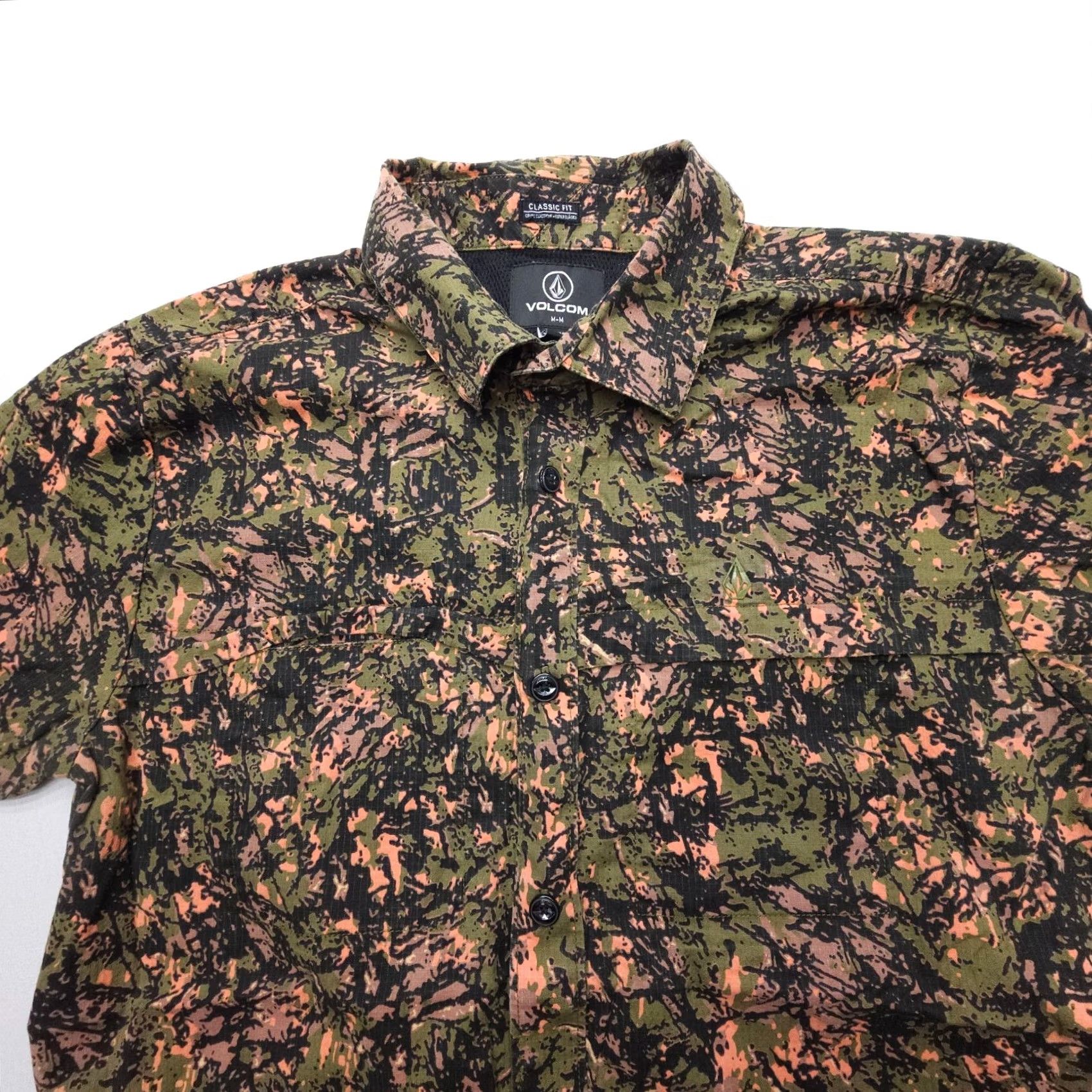 Volcom Volcom Button Shirt Mens Medium Camo Print Coastal Skate Size US M / EU 48-50 / 2 - 3 Thumbnail