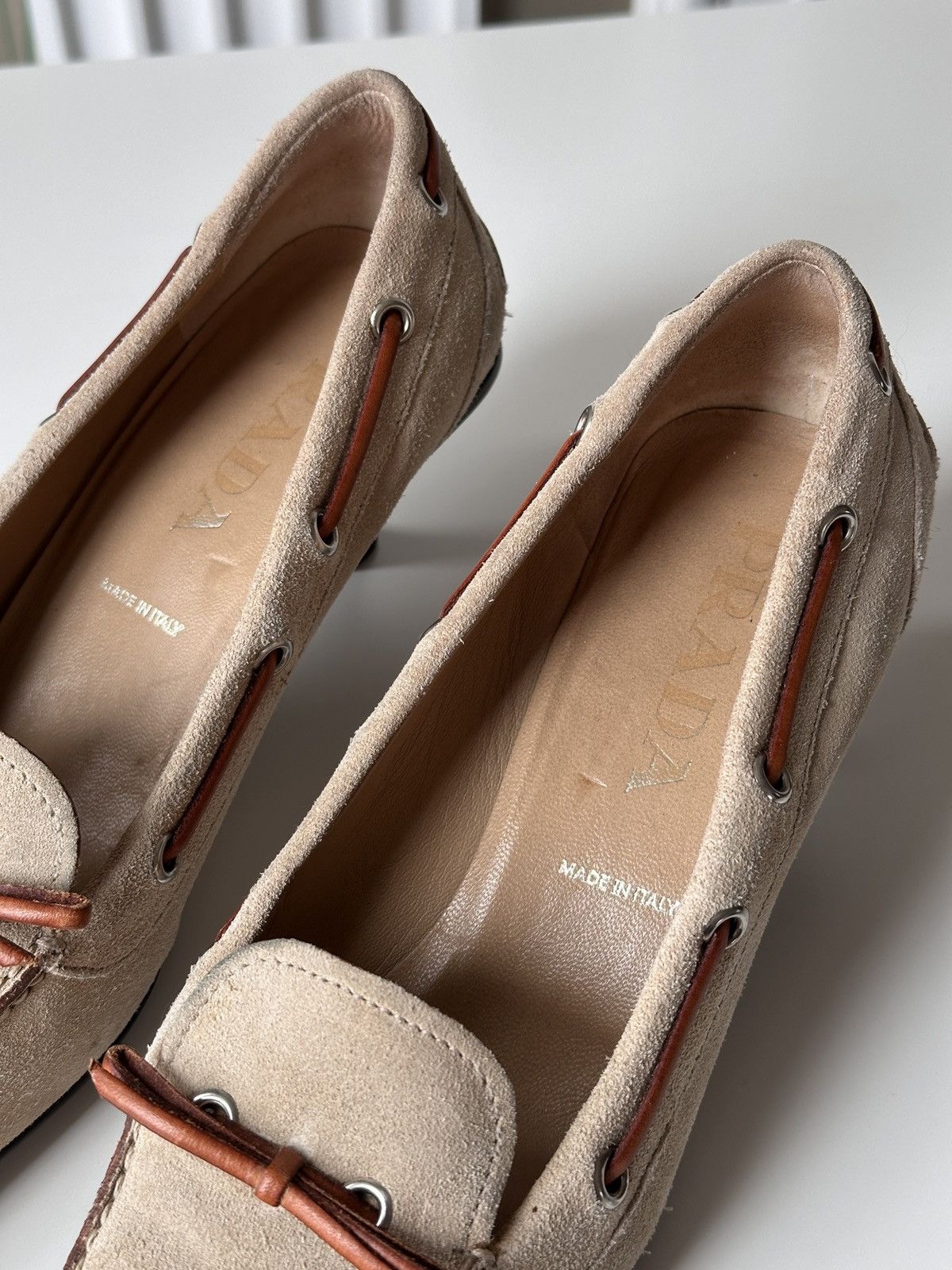 Miu Miu PRADA Kitten Heels Suede Bow Pointed Toe Size 37,5 / 7,5 Size US 7.5 / IT 37.5 - 5 Thumbnail