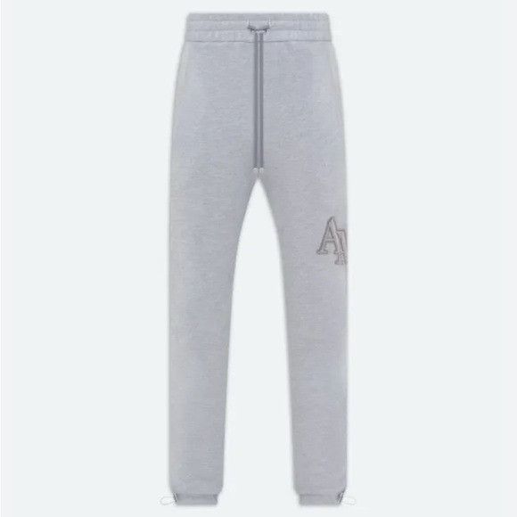 Amiri Amiri Staggered Logo Sweatpants Heather Grey Men’s XL Size US 36 / EU 52 - 1 Thumbnail