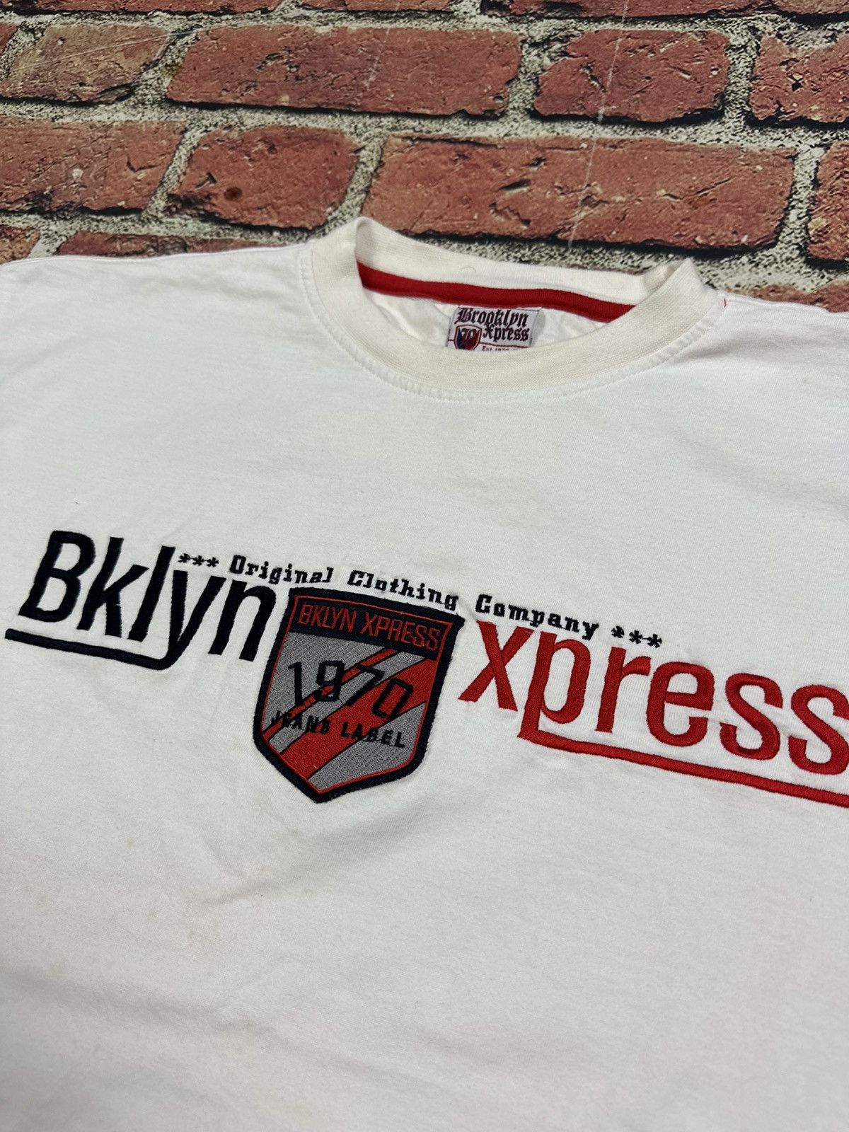 Brooklyn Xpress Vintage Y2K Brooklyn Xpress T Shirt Hip Hop Embroidered Logo Size US M / EU 48-50 / 2 - 4 Thumbnail