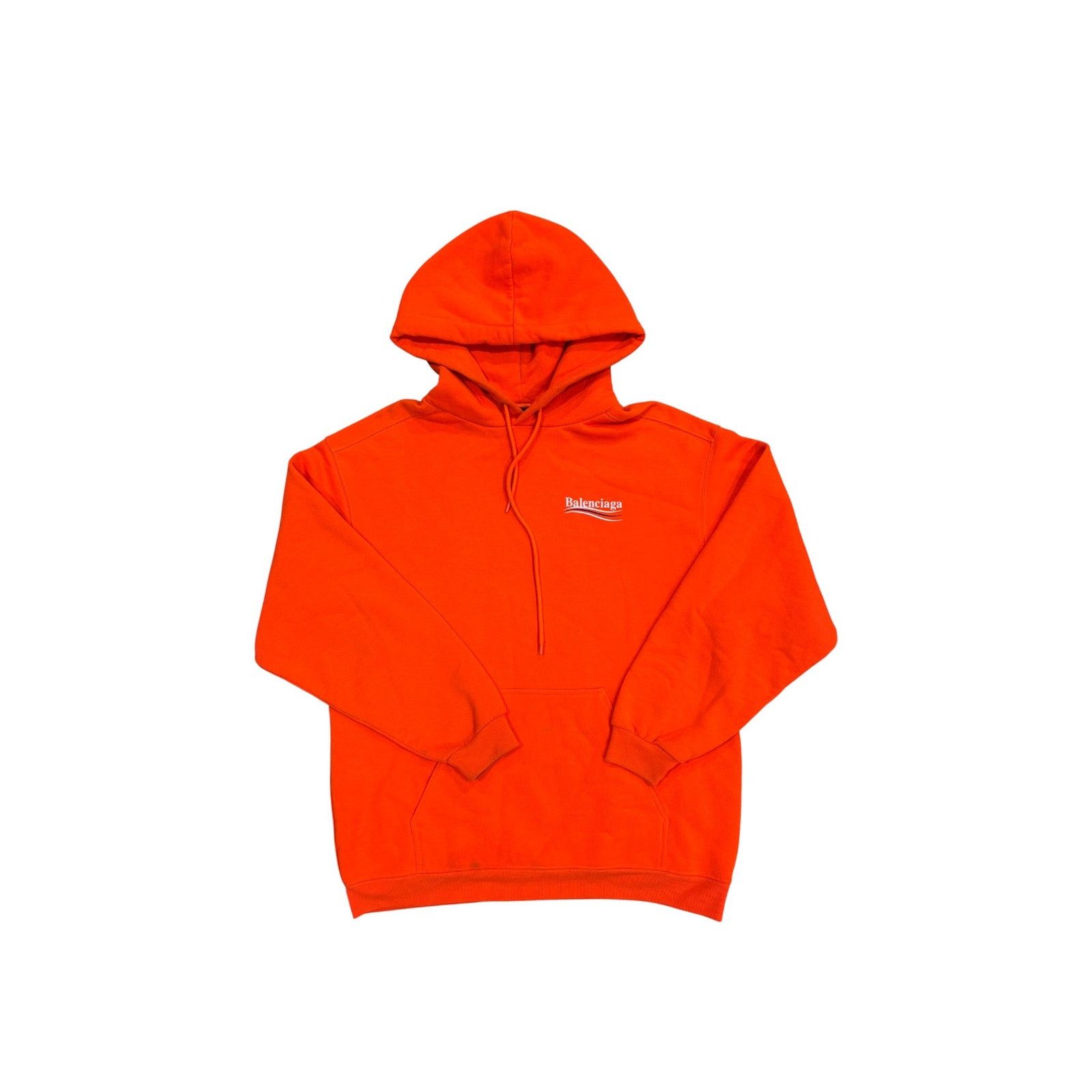 Balenciaga Balenciaga Logo Orange Hoodie Size S / US 4 / IT 40 - 1 Thumbnail