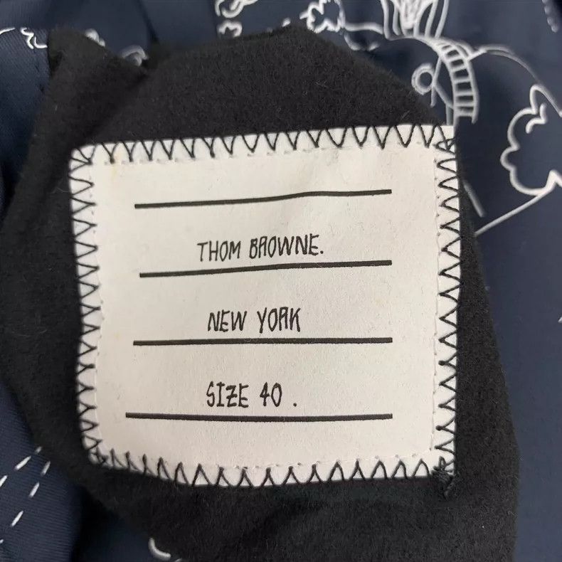 Thom Browne Thom Browne Blue graffiti printed coat Size S / US 4 / IT 40 - 5 Thumbnail