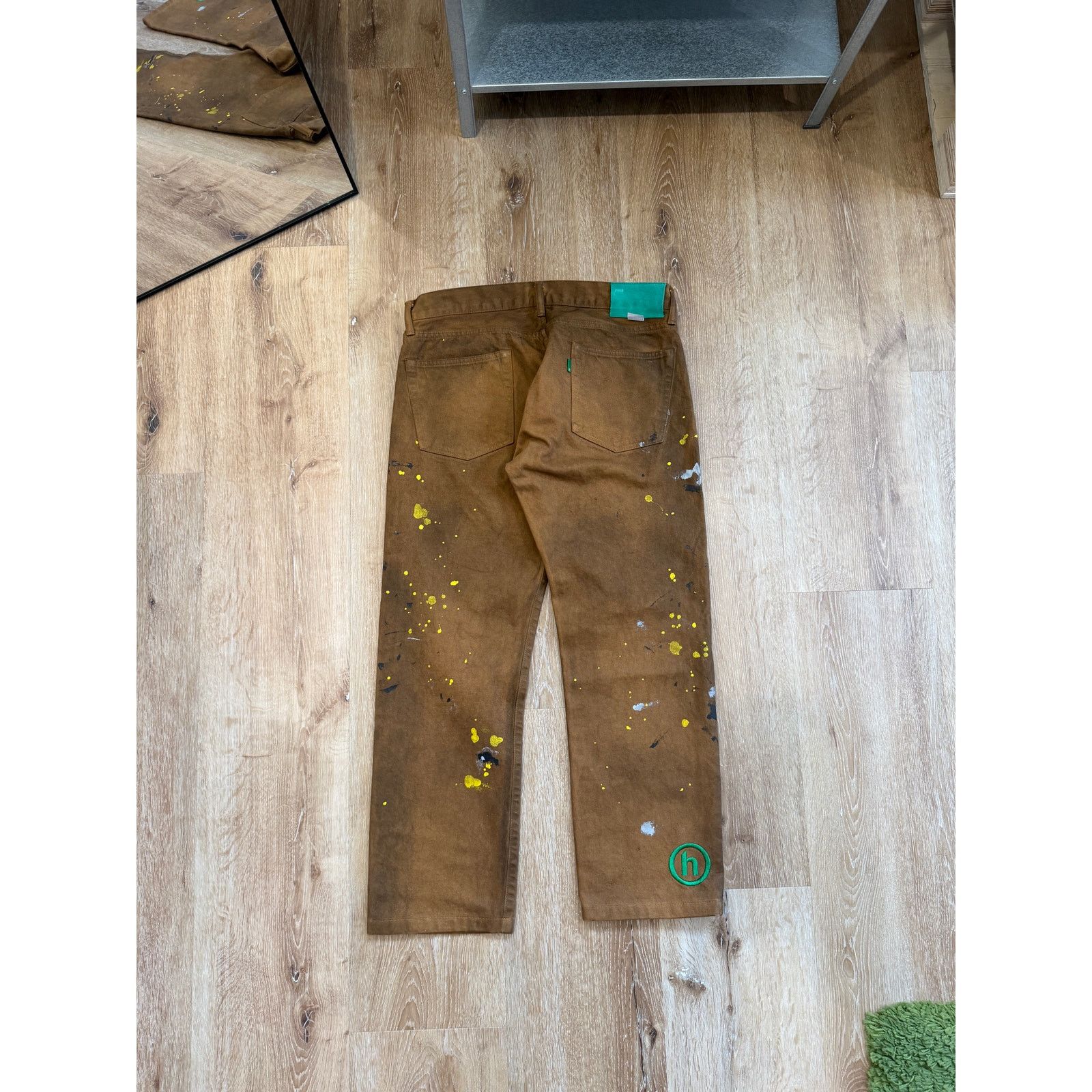 HIDDEN Hidden NY Paint Splatter Jeans Brown Green Logo Size US 34 / EU 50 - 2 Thumbnail