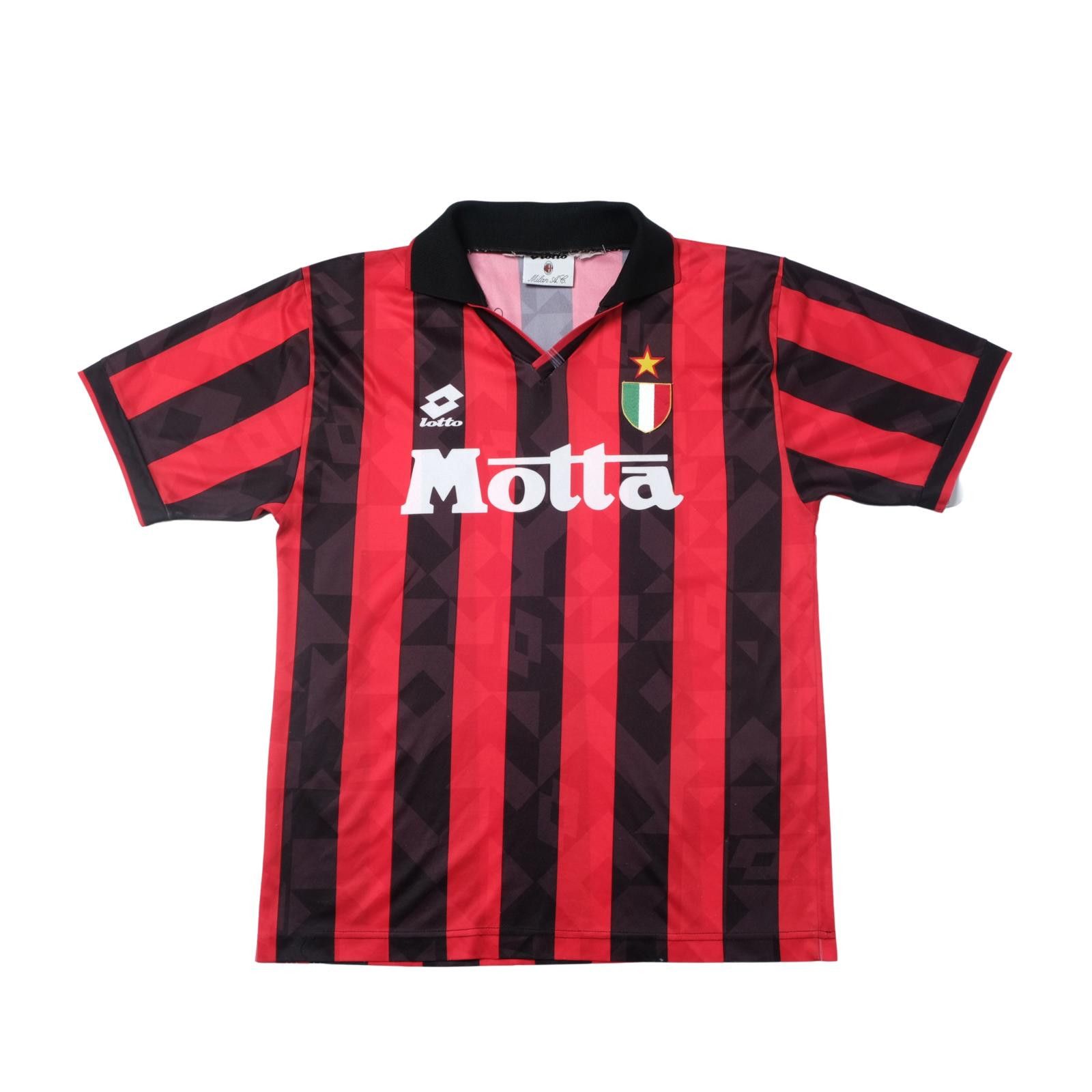 93/94 ACミラン バッジョ ゲームシャツ LOTTO Vintage AC Milan 93/94 Home Lotto Long Sleeve Jersey