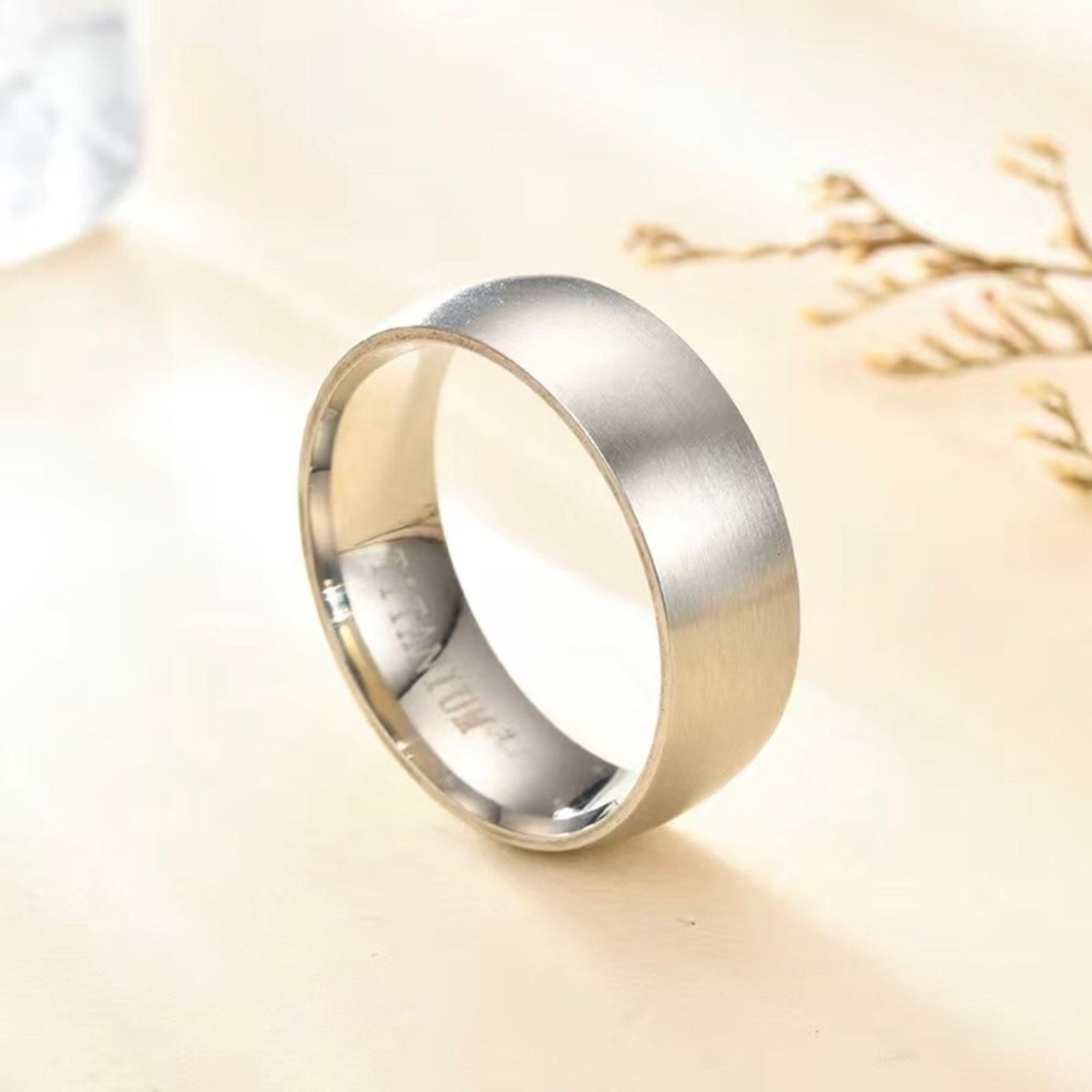 Jewelry Men’s matte frosted titanium steel band ring NWT 10 Size ONE SIZE - 2 Thumbnail