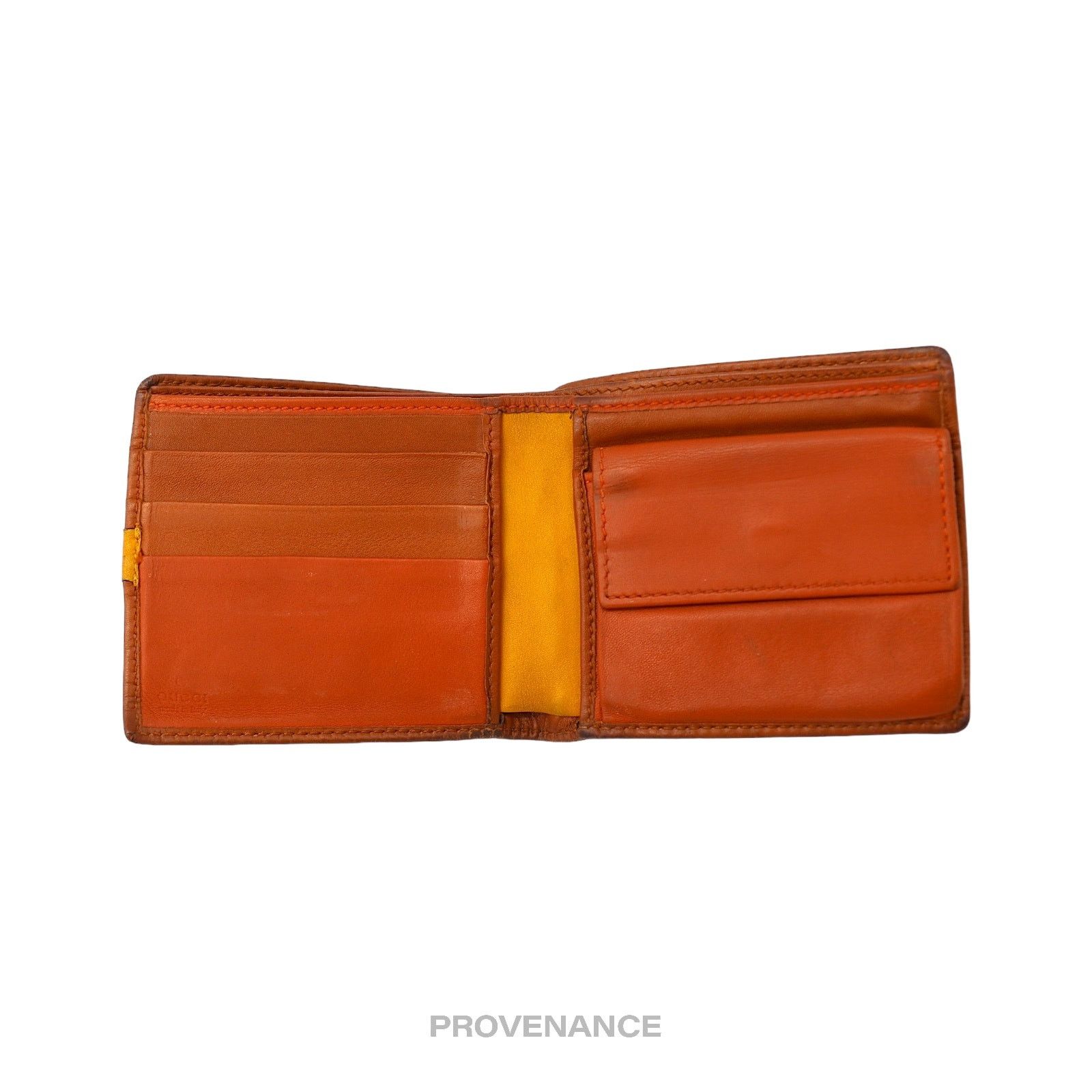 Gucci 🔴 Gucci Bifold Wallet - Orange GG MicroGuccissima Patchwork Size ONE SIZE - 6 Thumbnail