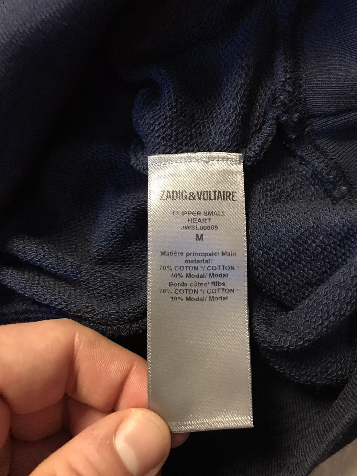 Designer × Vintage × Zadig & Voltaire Zadig & Voltaire Clipper small heart hoodie Size US M / EU 48-50 / 2 - 7 Thumbnail