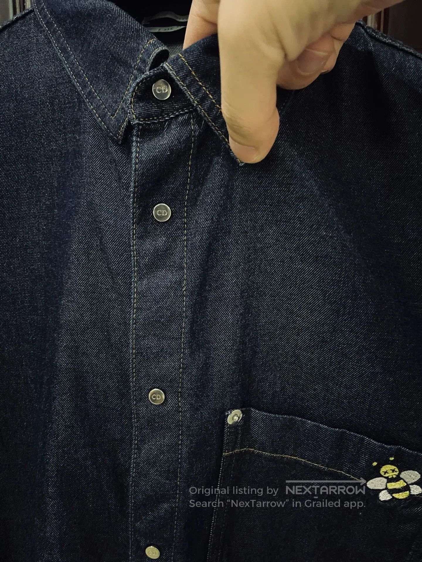 Dior Dior Kaws Embroidered Denim Shirt. Size US M / EU 48-50 / 2 - 3 Thumbnail
