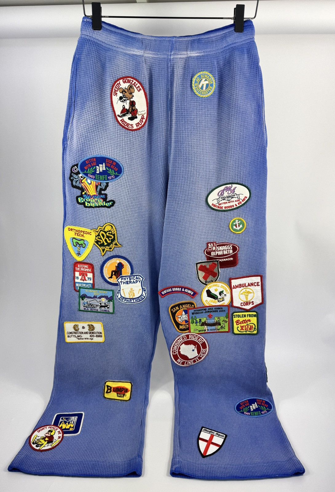 Better With Age RICKY PATCH WORK WAFFLE SWEATPANTS Size US 34 / EU 50 - 1 Thumbnail