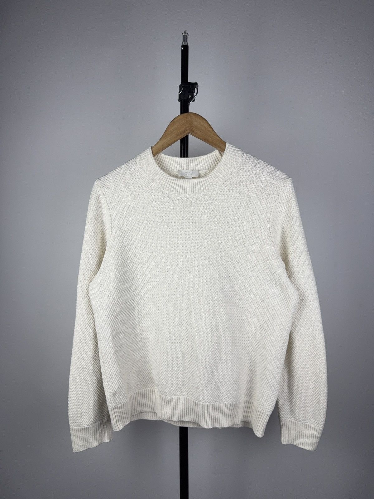 Cos × Japanese Brand COS Sweater White Knit Basic Streetwear Avant-garde Grunge Size US S / EU 44-46 / 1 - 1 Thumbnail