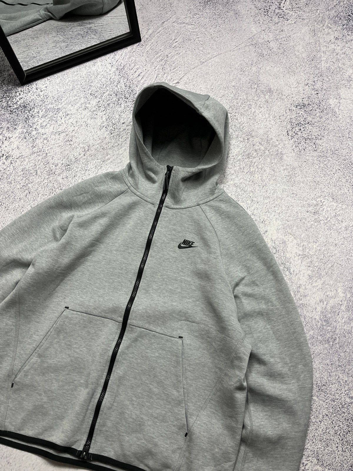 Japanese Brand Nike NSW Tech Fleece Zip Hoodie Drill Jacket Grey Size L Size US L / EU 52-54 / 3 - 5 Thumbnail