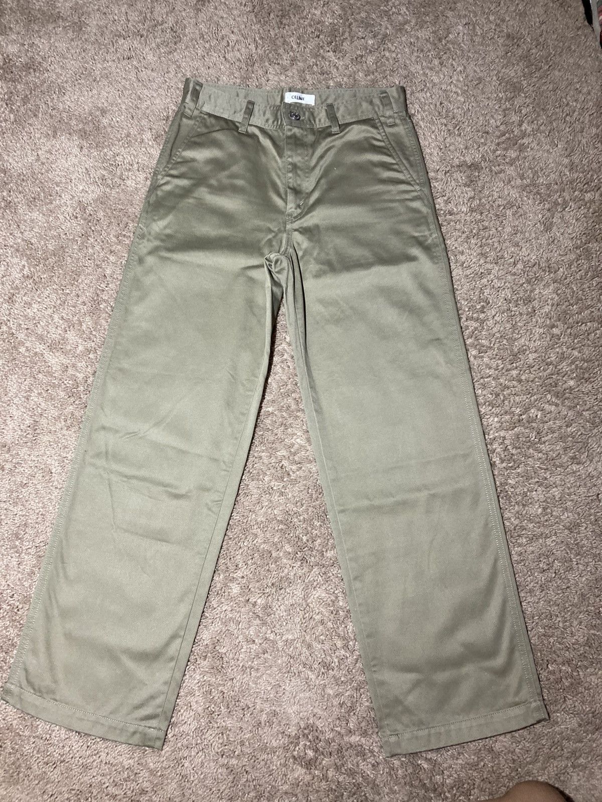 Celine AW19 Celine Cropped Chino Twill Pants 2019 Khaki Hedi Sliman Size US 26 / EU 42 - 2 Thumbnail