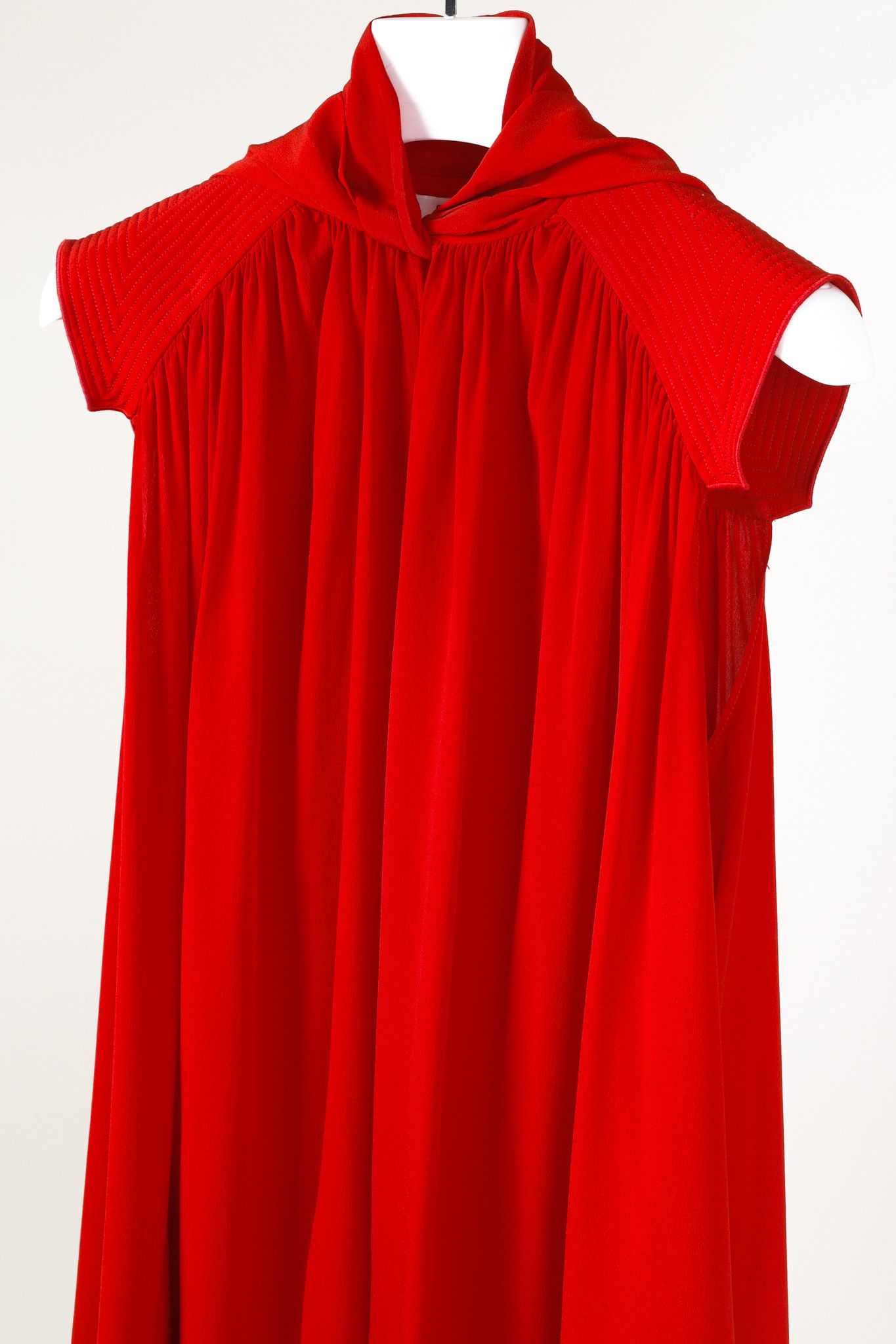 Givenchy Givenchy Red Neck Tie Silk Swing Dress Size S / US 4 / IT 40 - 3 Thumbnail