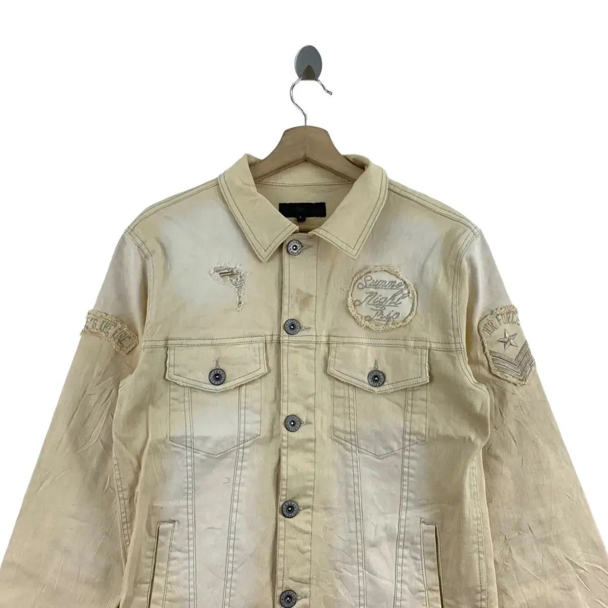 In The Attic Vintage IN THE ATTIC Summer Night Distress Denim Jeans Size L / US 10 / IT 46 - 2 Thumbnail