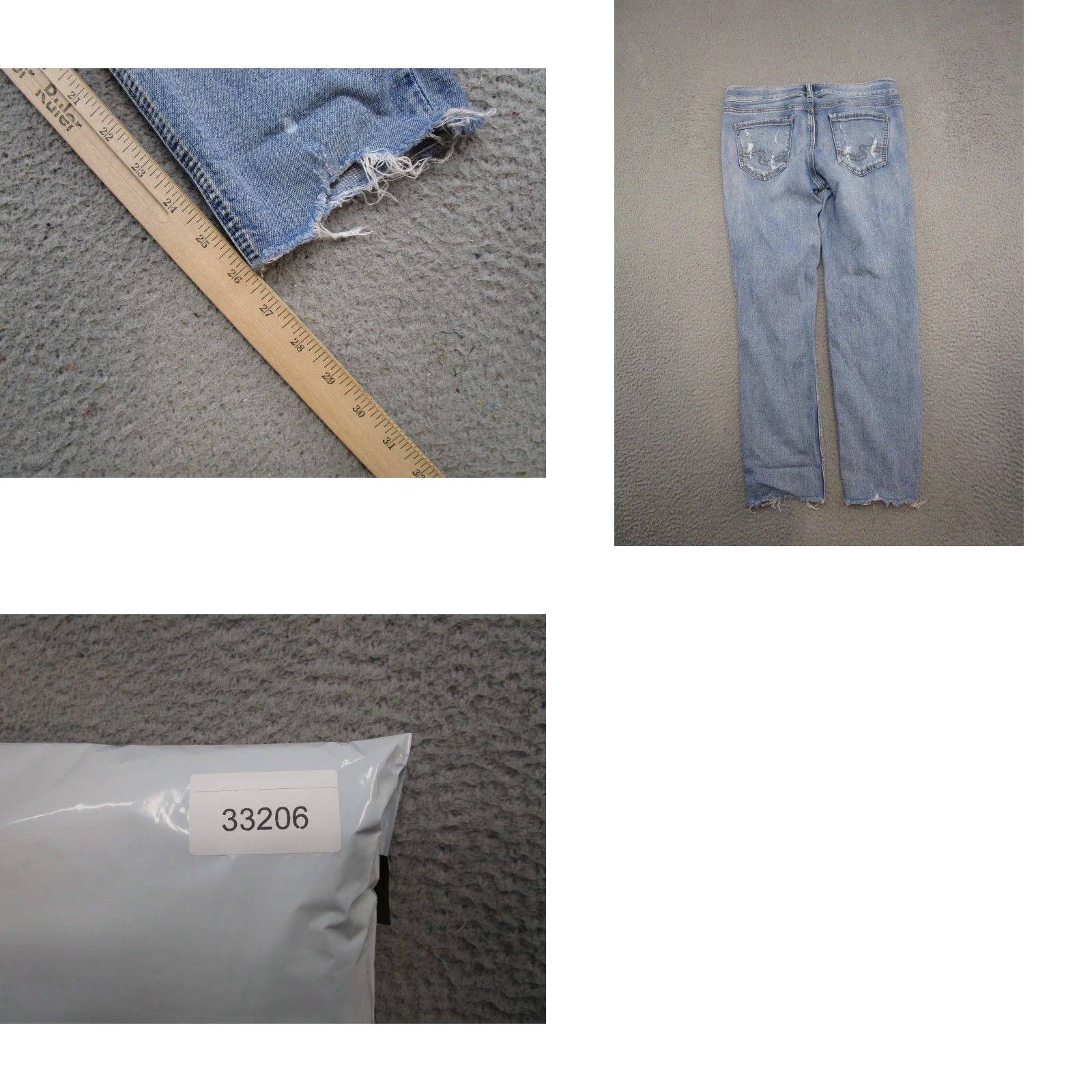 Silver Jeans Co. Silver Jeans Suki Slim Ankle Jeans - 28x27 Distressed Blue Denim, 5-Pocket, Stretch, Zip, Regular, Women, Vintage? No Size 28" / US 6 / IT 42 - 9 Thumbnail