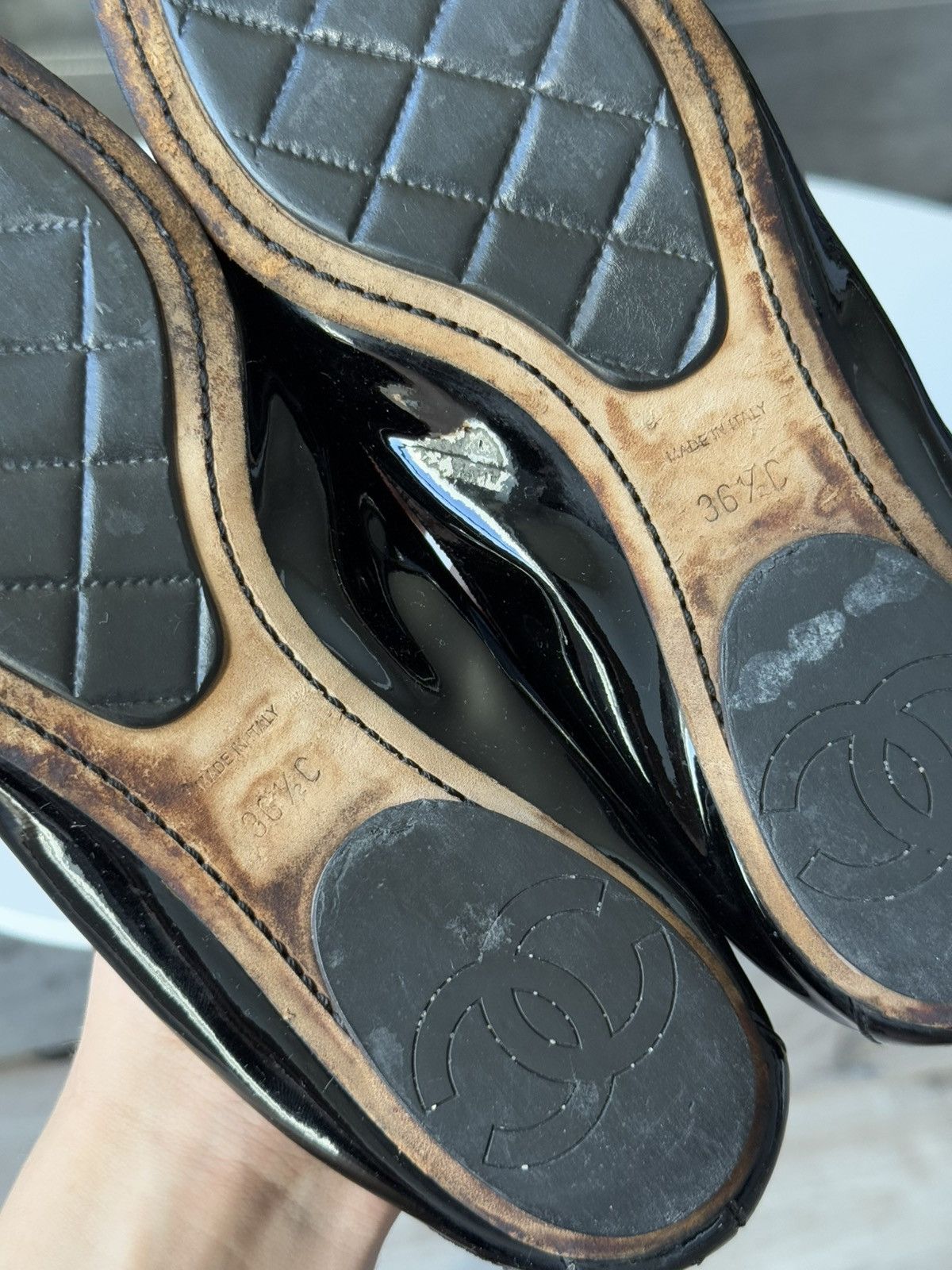Chanel Chanel Logo Ballet Flats Size US 6.5 / IT 36.5 - 10 Thumbnail