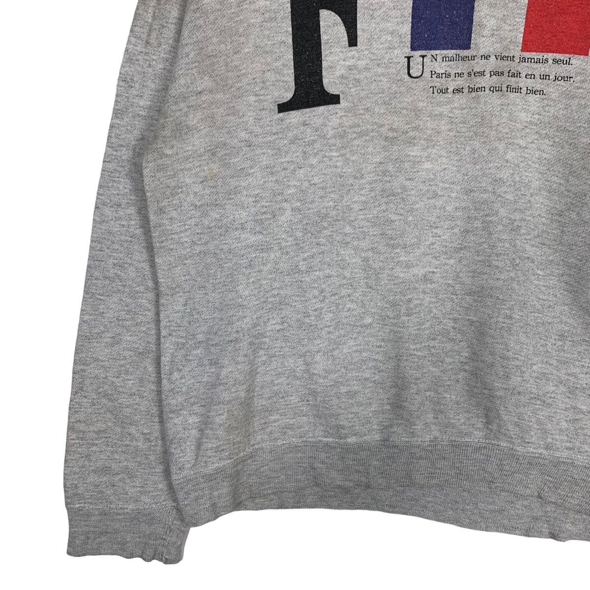 Vintage BODY-FIT FRANCE Flag Big Logo Sweatshirts #0811-C37 Size US L / EU 52-54 / 3 - 3 Thumbnail