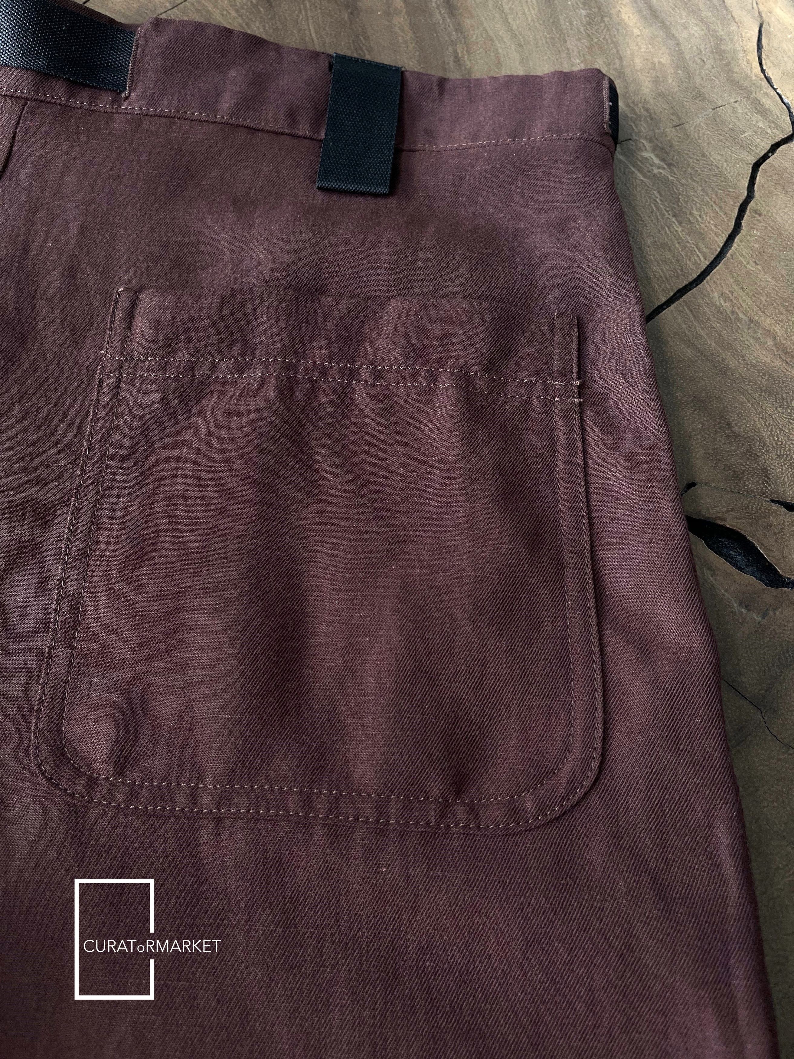 Jacquemus EU48 Linen Meio Utility Belt Buckle Short SS23 Le Raphia Size US 32 / EU 48 - 4 Thumbnail