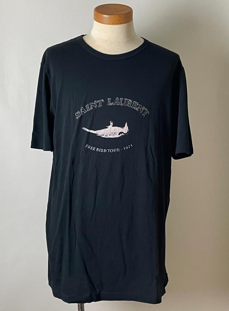 Saint Laurent Paris 1971 Free Bird Tour T-shirt M Black