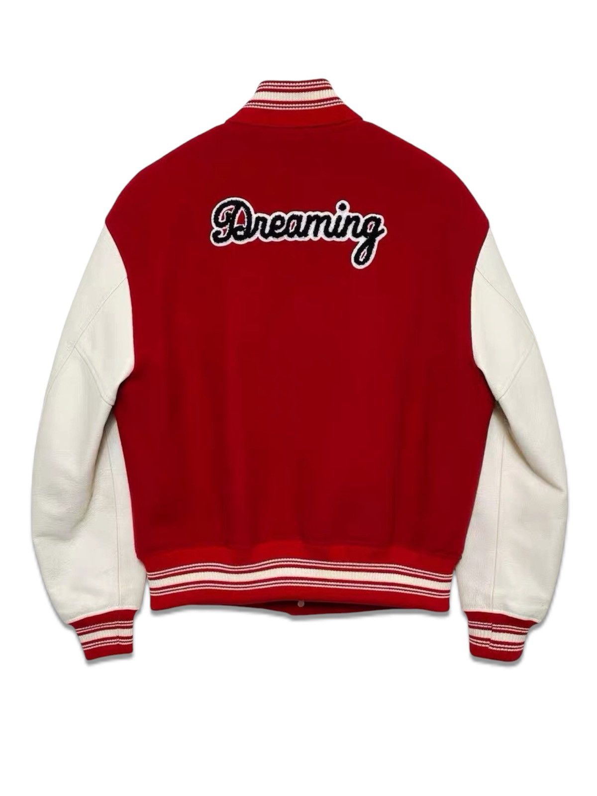 Louis Vuitton Louis Vuitton 52 Virgil Dreaming Varsity Jacket Leather Wool Size US L / EU 52-54 / 3 - 2 Thumbnail