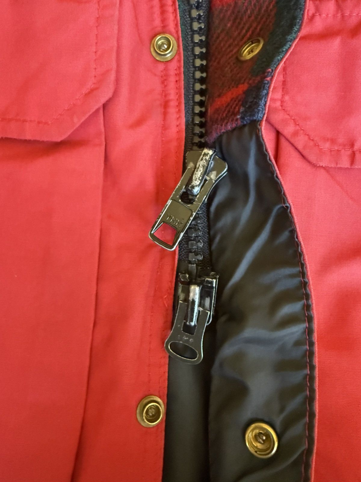 Woolrich Woolen Mills VTG 80s Woolrich Jacket Mens Sm. Red Plaid Wool Lined Parka Size US L / EU 52-54 / 3 - 7 Thumbnail