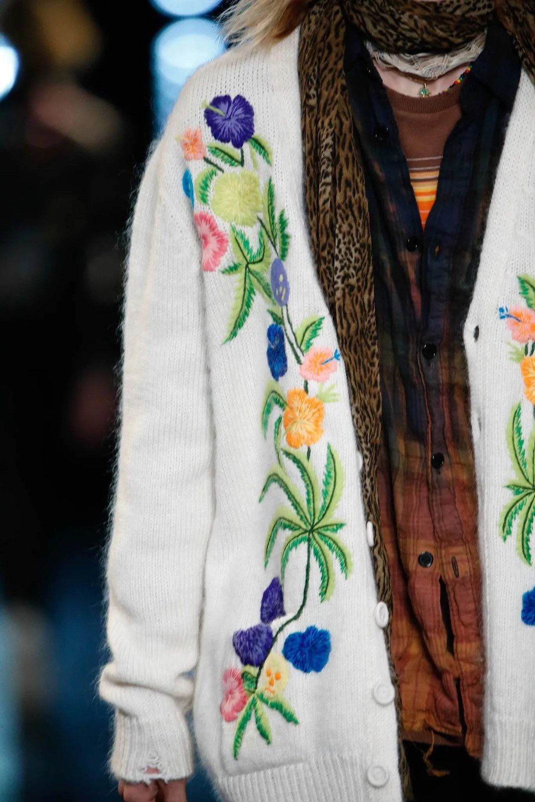 Saint Laurent Paris SAINT LAURENT PARIS BY HEDI SLIMANE 16SS Floral Cardigan Size US XS / EU 42 / 0 - 2 Thumbnail