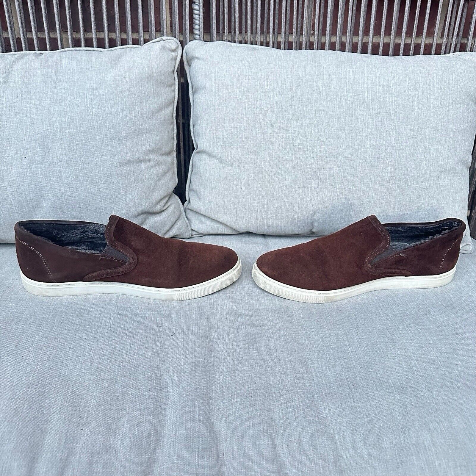 Allen Edmonds Allen Edmonds Courtside Slip On Shearling Loafer Suede 9.5 Size US 9.5 / EU 42-43 - 7 Thumbnail