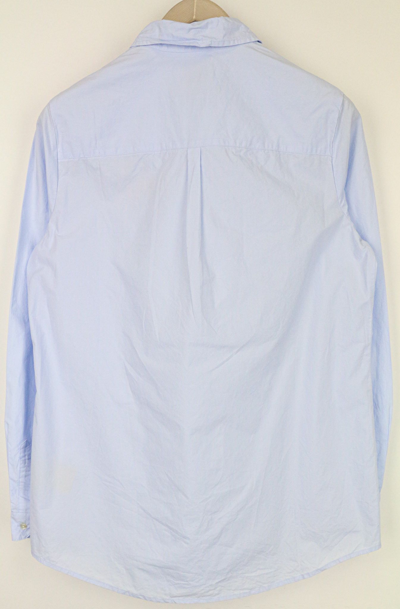 Maison Scotch M Light Blue Cotton Logo Long Sleeve Shirt 74252 Size M / US 6-8 / IT 42-44 - 2 Thumbnail
