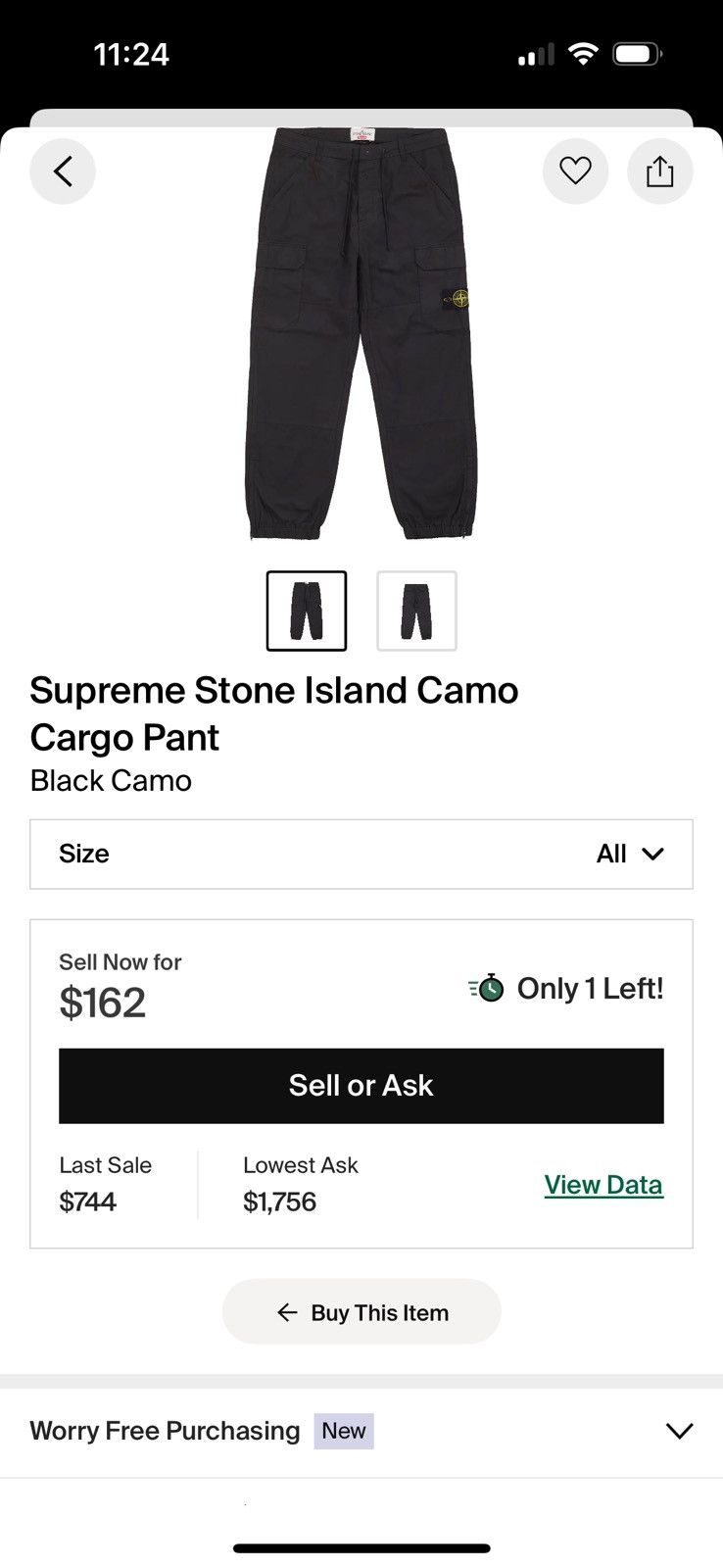 Stone Island Supreme Stone Island Camo Cargo Pants Size US 32 / EU 48 - 7 Thumbnail