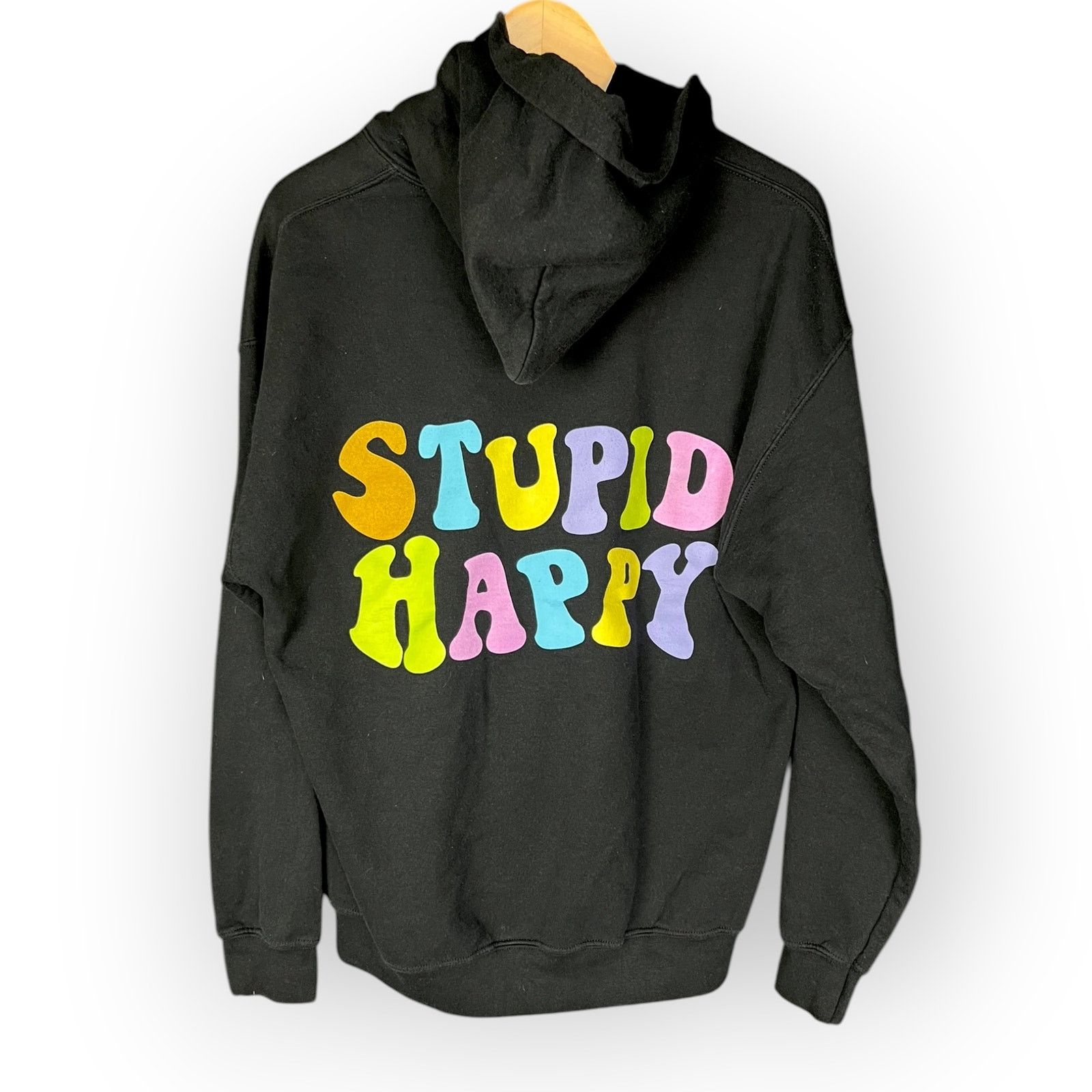 Hanover Hangover Hoodies Men's L Stupid Happy Colorful Print Black Size US L / EU 52-54 / 3 - 2 Thumbnail