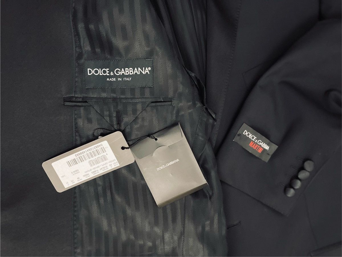 Dolce & Gabbana Dolce & Gabbana 🇮🇹 Black Notch Lapel 2btn Martini Tux 56R NWT Size 46R - 15 Thumbnail