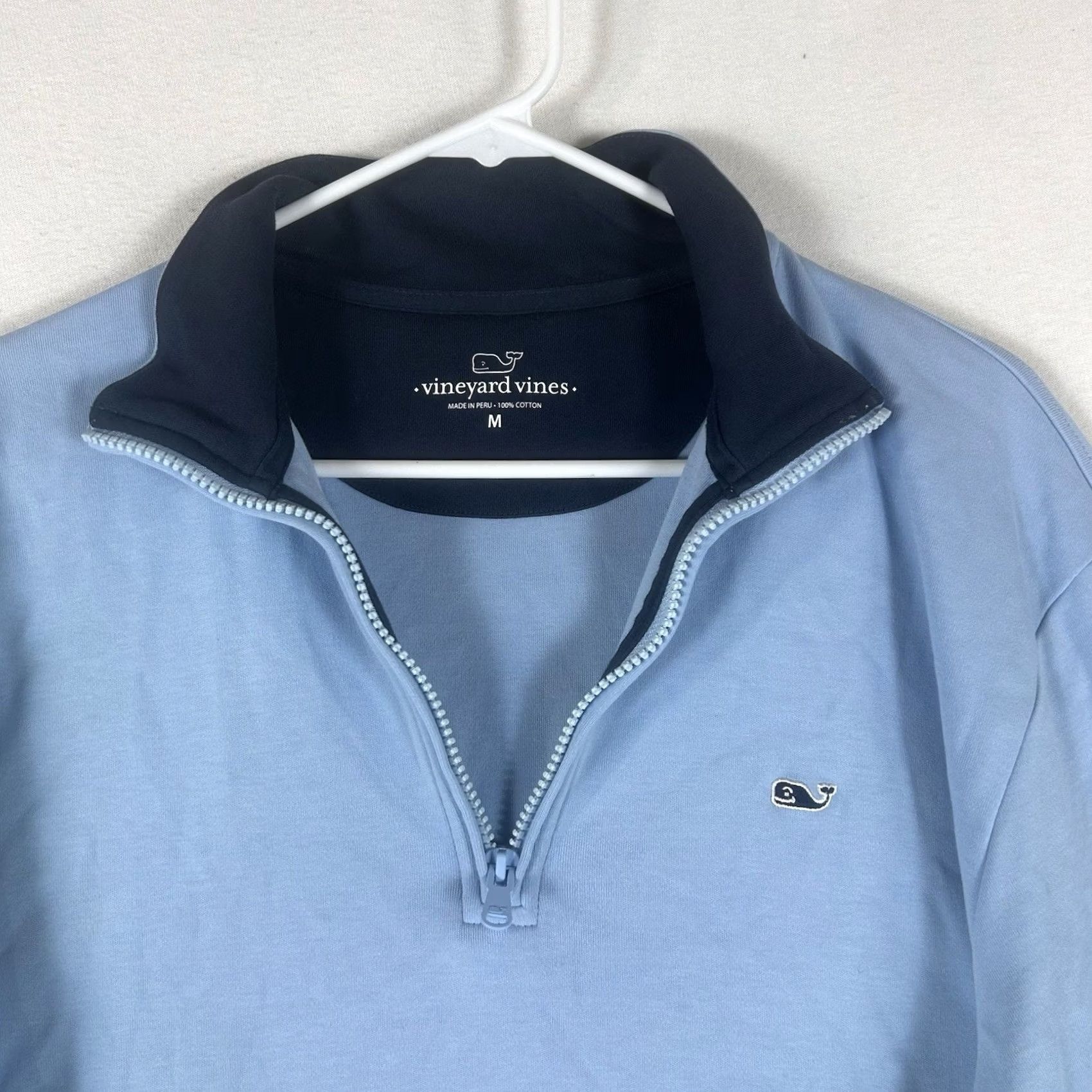 Vineyard Vines Vineyard Vines 1/4 Zip Pullover Mens M Blue Golf Casual Top Size US M / EU 48-50 / 2 - 2 Thumbnail