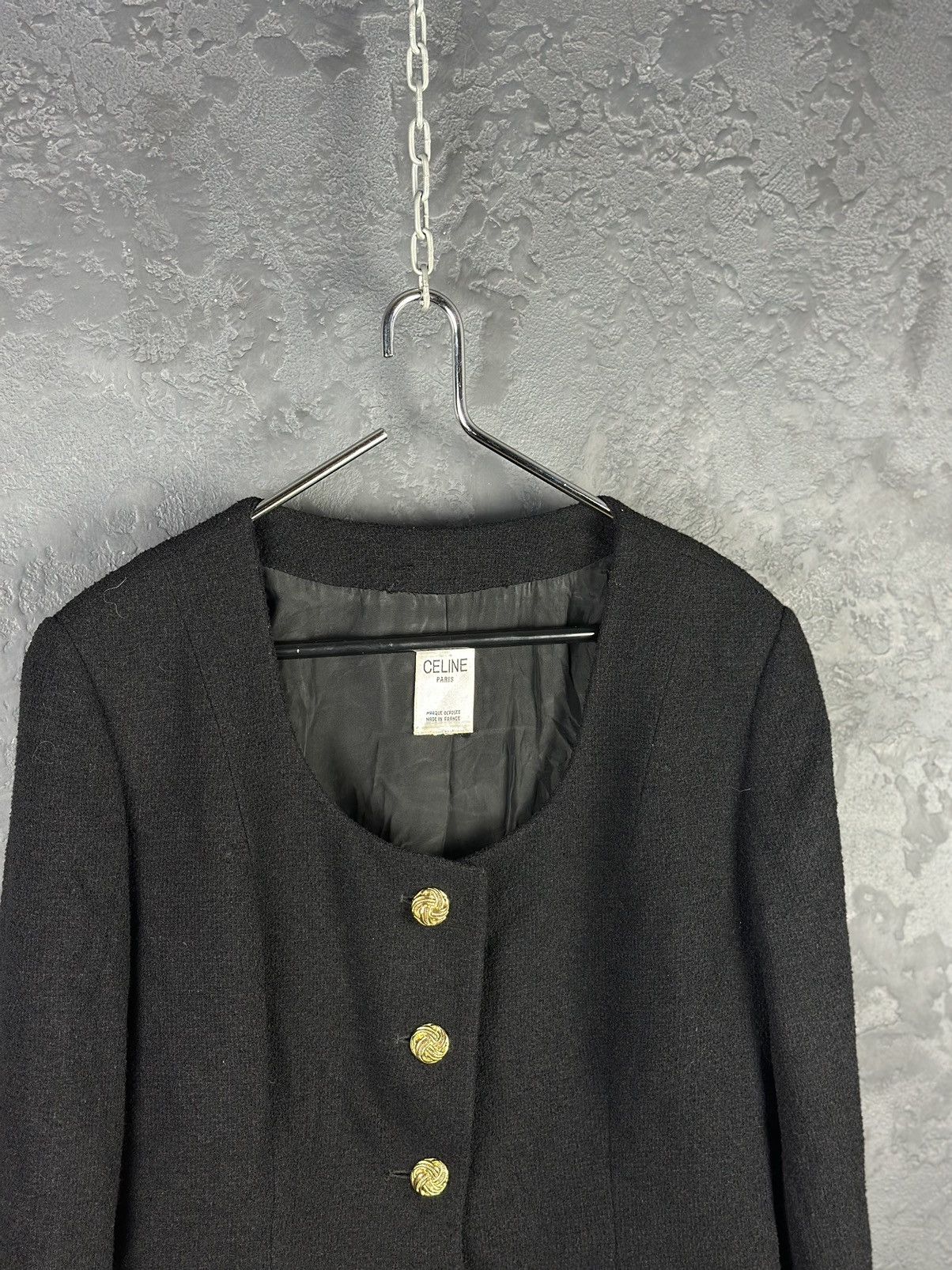 Celine Archive Celine Wool Blazer Vintage Size L / US 10 / IT 46 - 3 Thumbnail