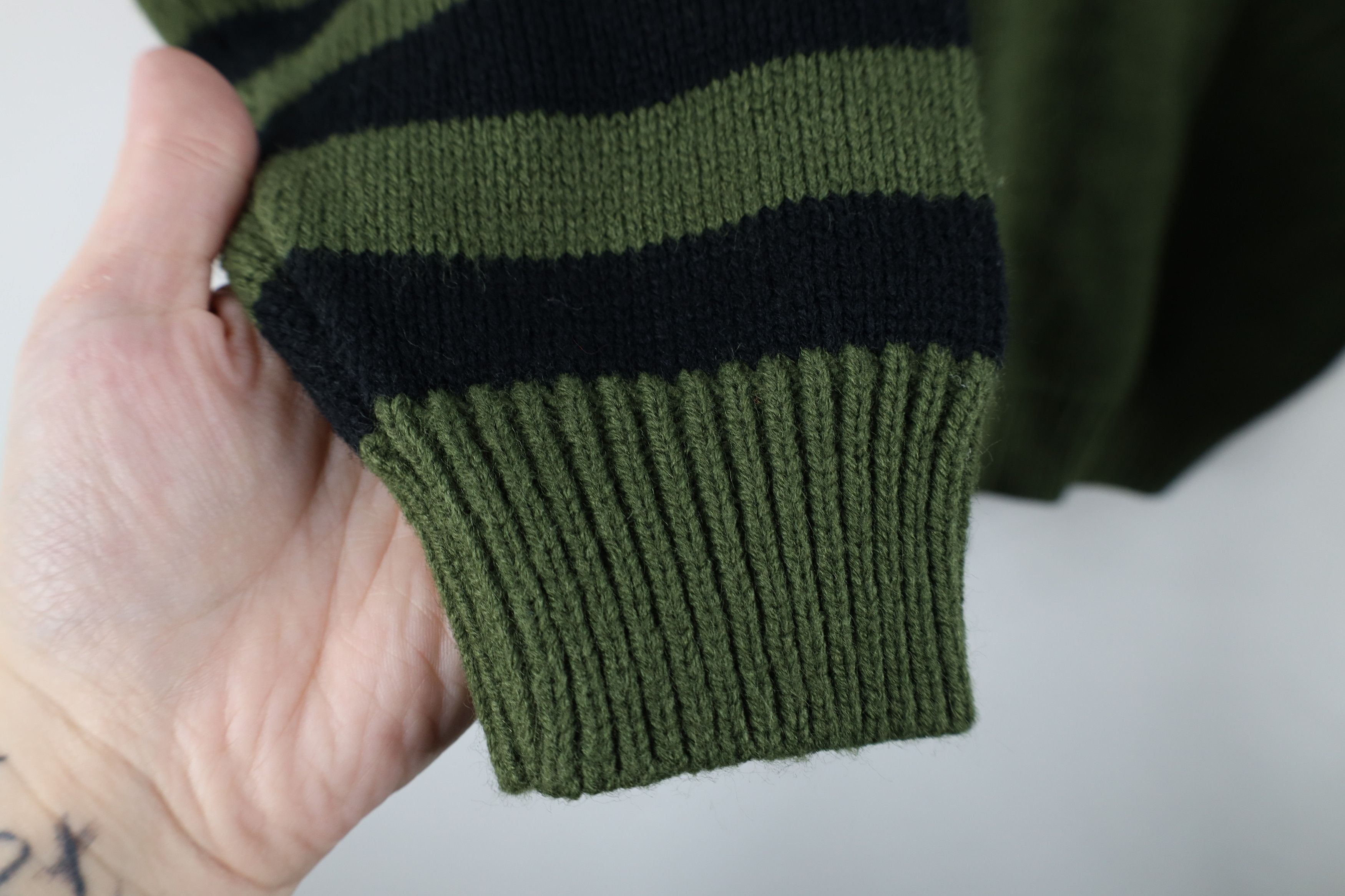 Vintage Vintage 90s Streetwear Zip Mock Neck Knit Pullover Sweater Size 3XL / US 20-22 - 6 Thumbnail