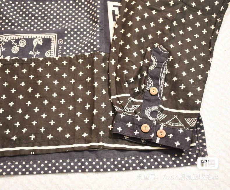 Visvim Visvim19SS ICT TUNIC P.O. Black Cashew Flower Shirt 2504-Ne Size US S / EU 44-46 / 1 - 4 Thumbnail