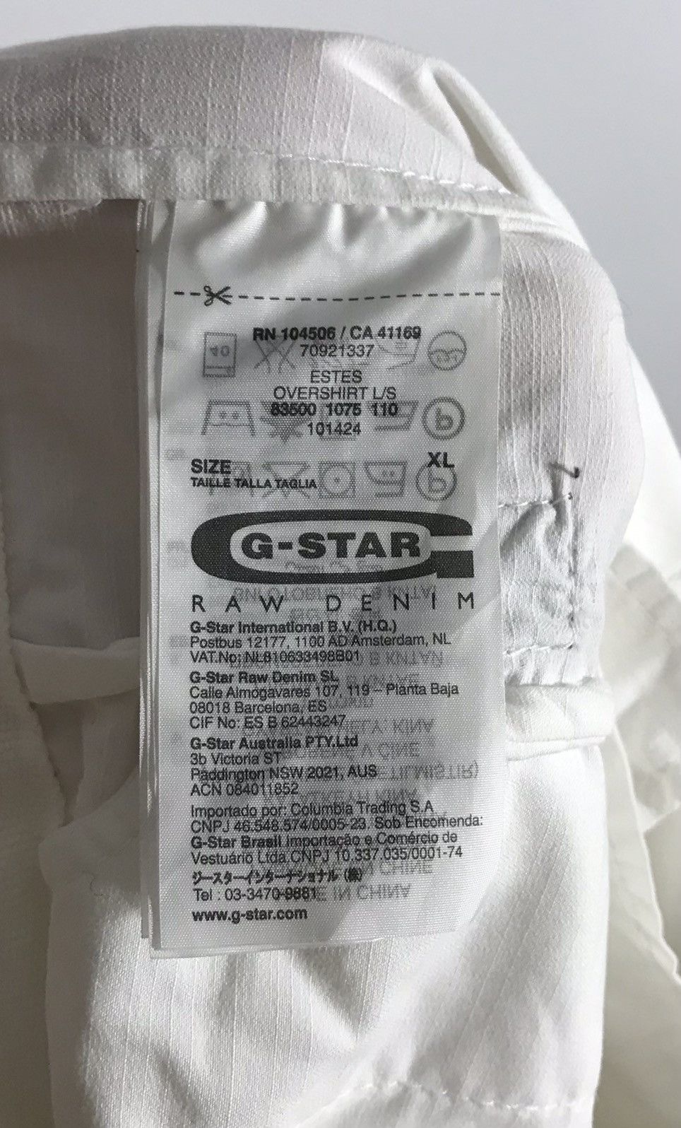 G-Star G-Star Raw Estes Overshirt JKT White Size US XL / EU 56 / 4 - 11 Thumbnail