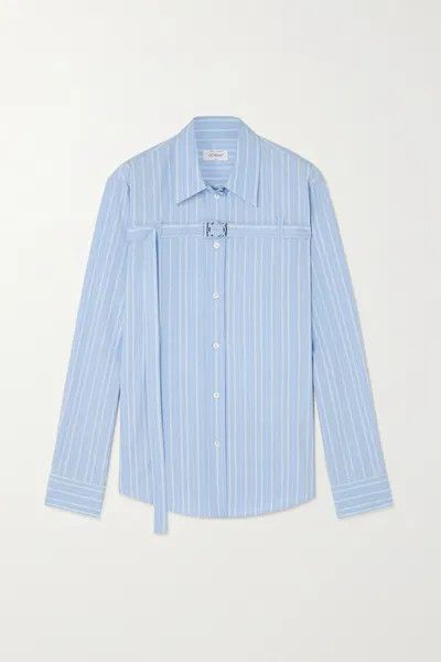 Off-White o1y1225 Striped Shirt in Light Blue/White Size XS / US 0-2 / IT 36-38 - 1 Thumbnail