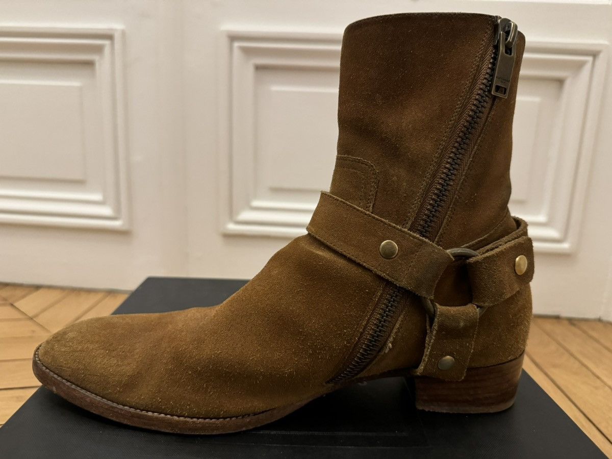 Hedi Slimane × Saint Laurent Paris Saint Laurent Wyatt Harness Boots in Ochre Size US 8.5 / EU 41-42 - 11 Thumbnail