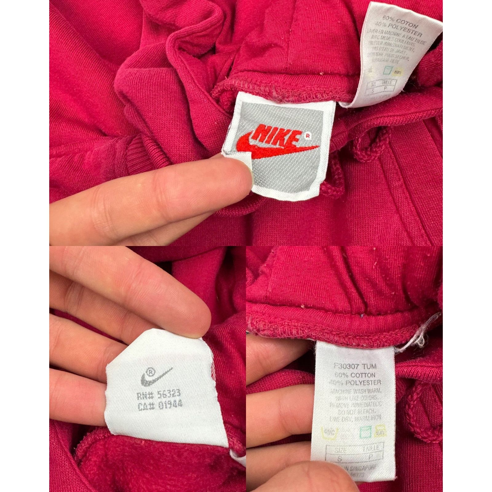 Nike Nike Men's Red Cotton Solo Swoosh Spellout Pullover Hoodie Size US S / EU 44-46 / 1 - 3 Thumbnail