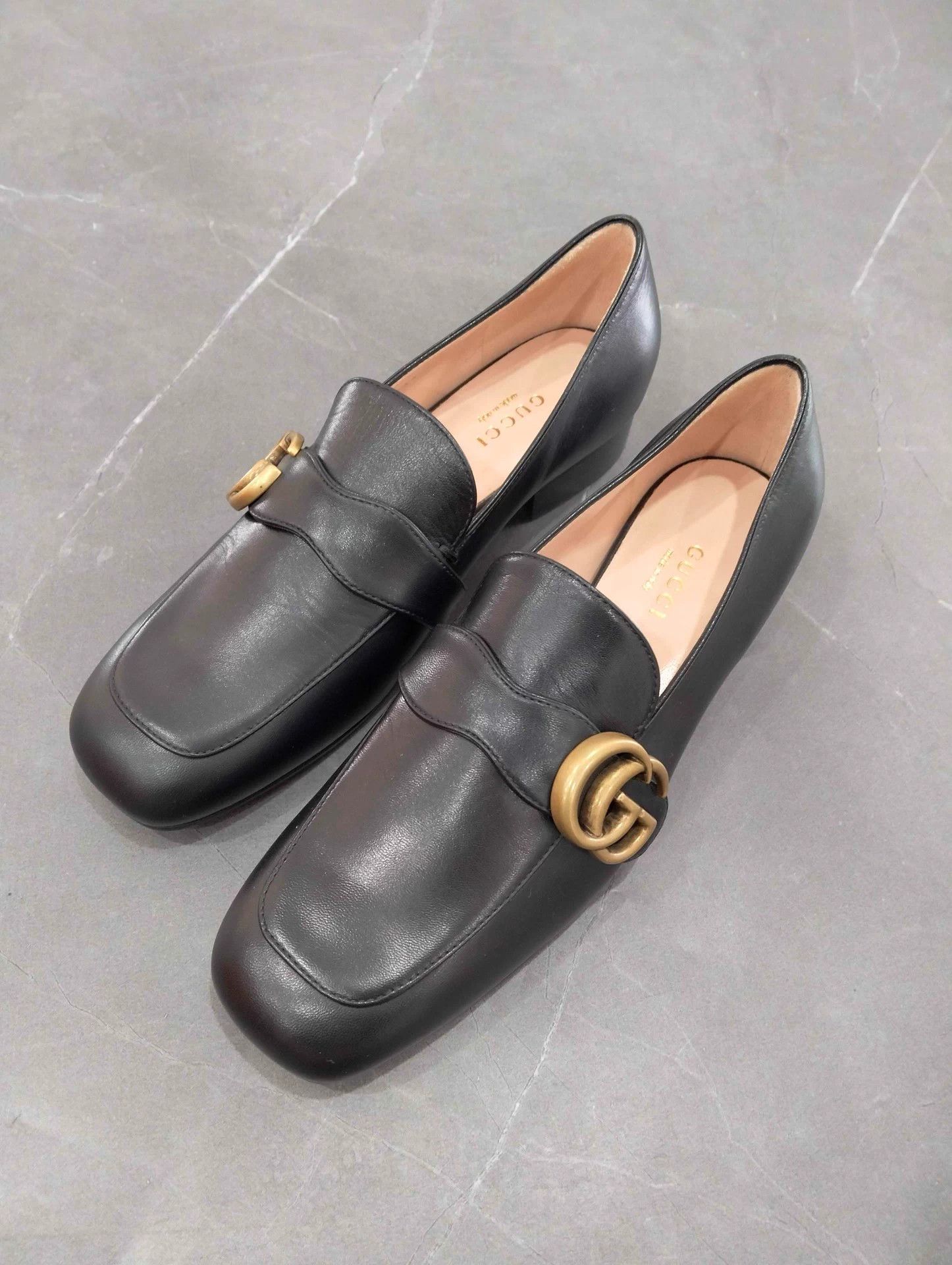 Gucci GUCCI Horsebit Square-toe Women's Casual Loafers 35.5 Size US 5 / IT 35 - 1 Thumbnail