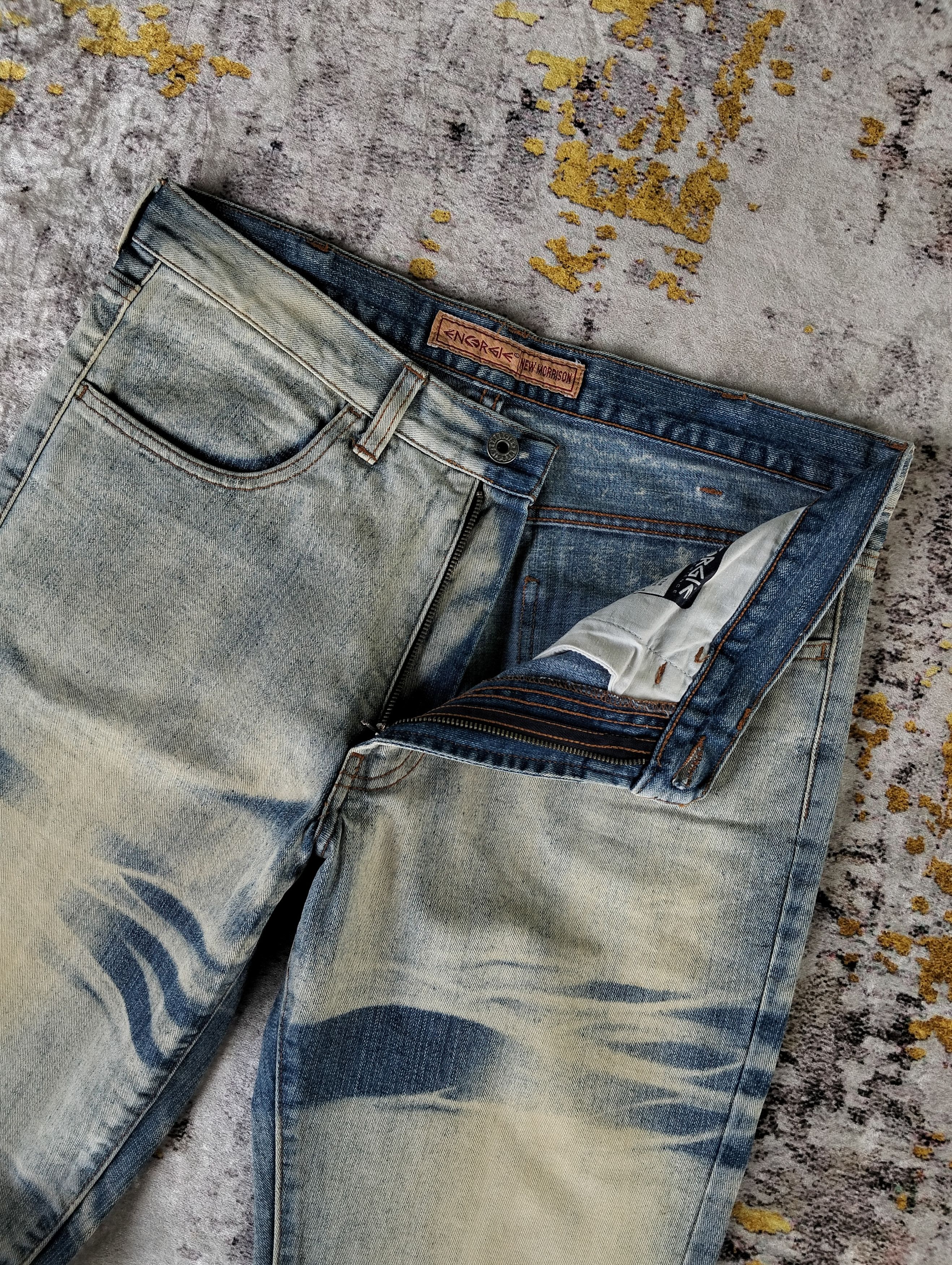 Tornado Mart 2000s Energie New Morrison Flared Bootcut Whiskers Jeans Size US 33 - 9 Thumbnail