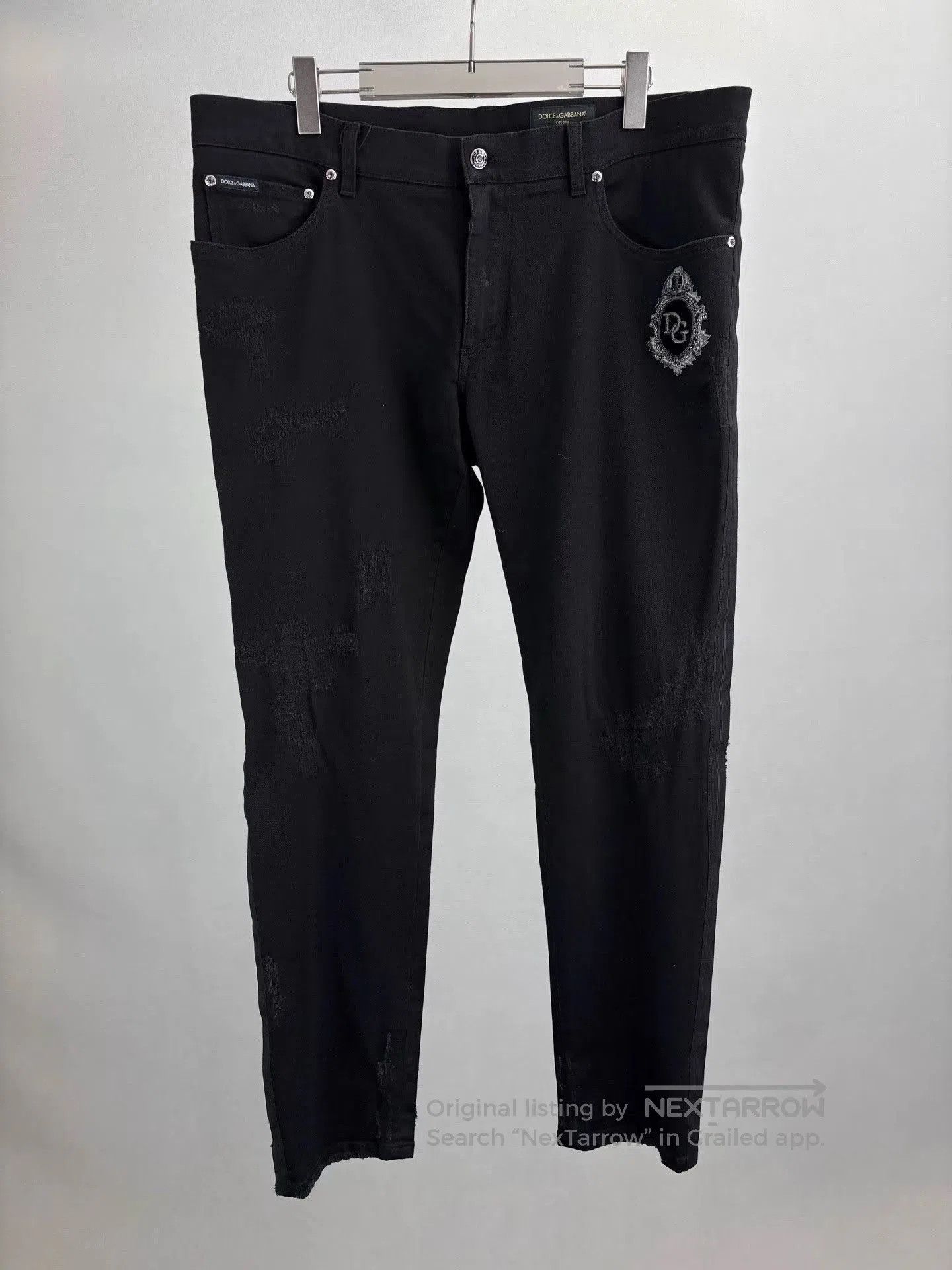 Dolce & Gabbana Black Distressed Denim Jeans Size 40. Size US 40 / EU 56 - 1 Thumbnail