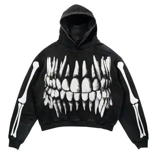 Other Y2K Oversized Bones Print Hoodies Size US L / EU 52-54 / 3 - 1 Thumbnail