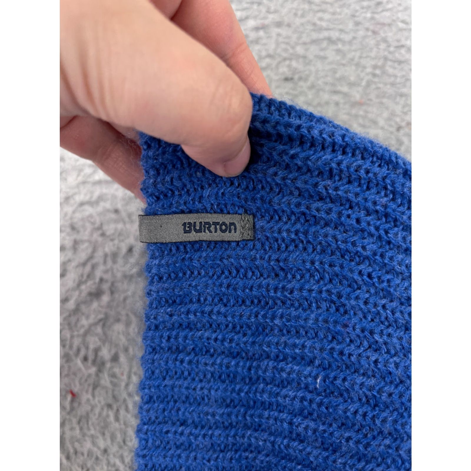 Burton Burton Beanie Hat Adult One Size Blue Knit 100% Acrylic Ski Snowboard Logo Winter Casual Mens Size ONE SIZE - 2 Thumbnail