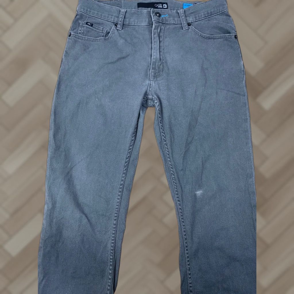 O'Neill O'Neill Jeans Modern Fit Straight Leg Gray Mens Size 30 Regular Inseam 30 in Cotton Denim Blended Distress #2398 Size US 30 / EU 46 - 1 Thumbnail