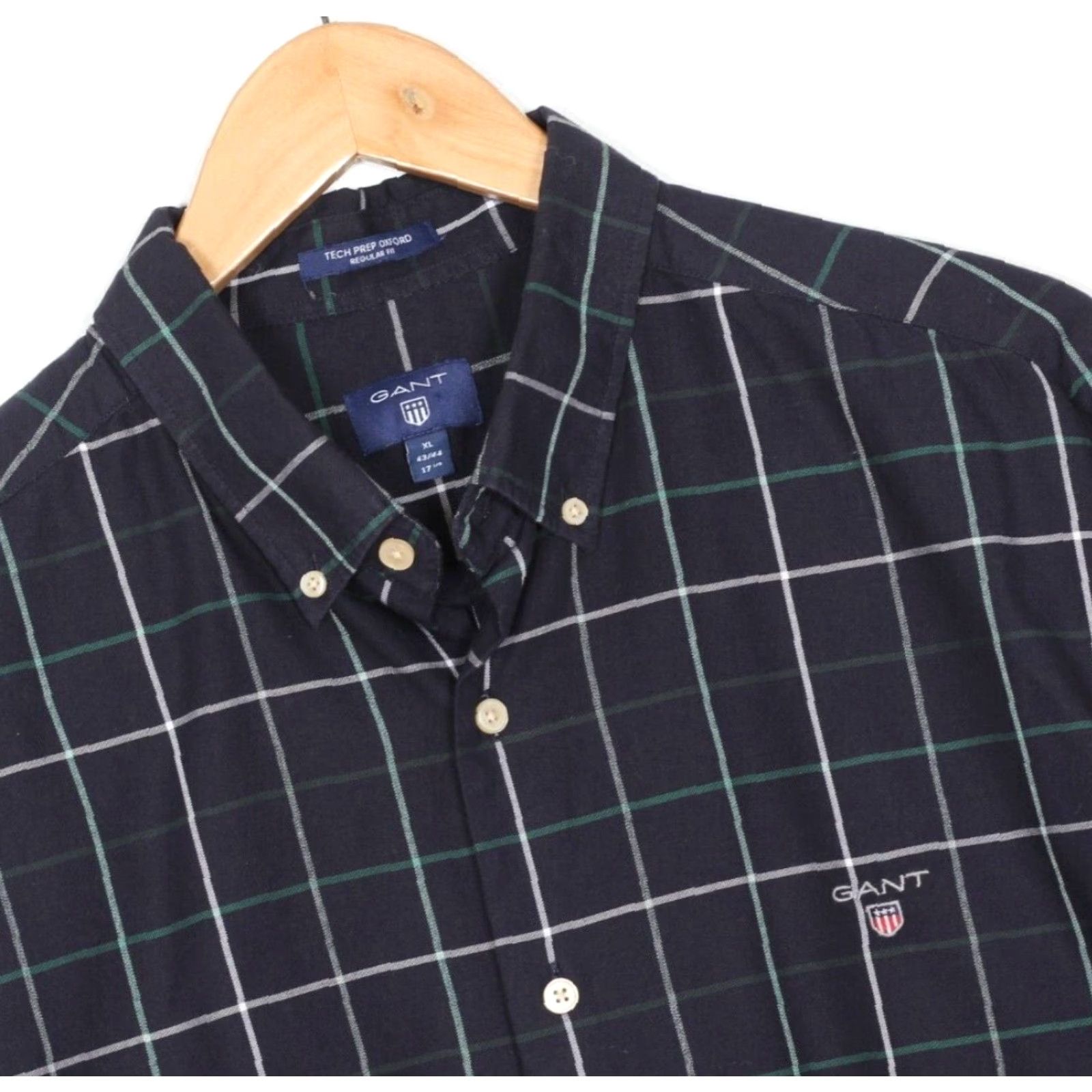 Gant GANT TECH PREP OXFORD Shirt Men XL 43/44 17 ½ Regular Fit Long Sleeve Blue Check Button-Up Sized XL Mens Shirt Size US XL / EU 56 / 4 - 2 Thumbnail