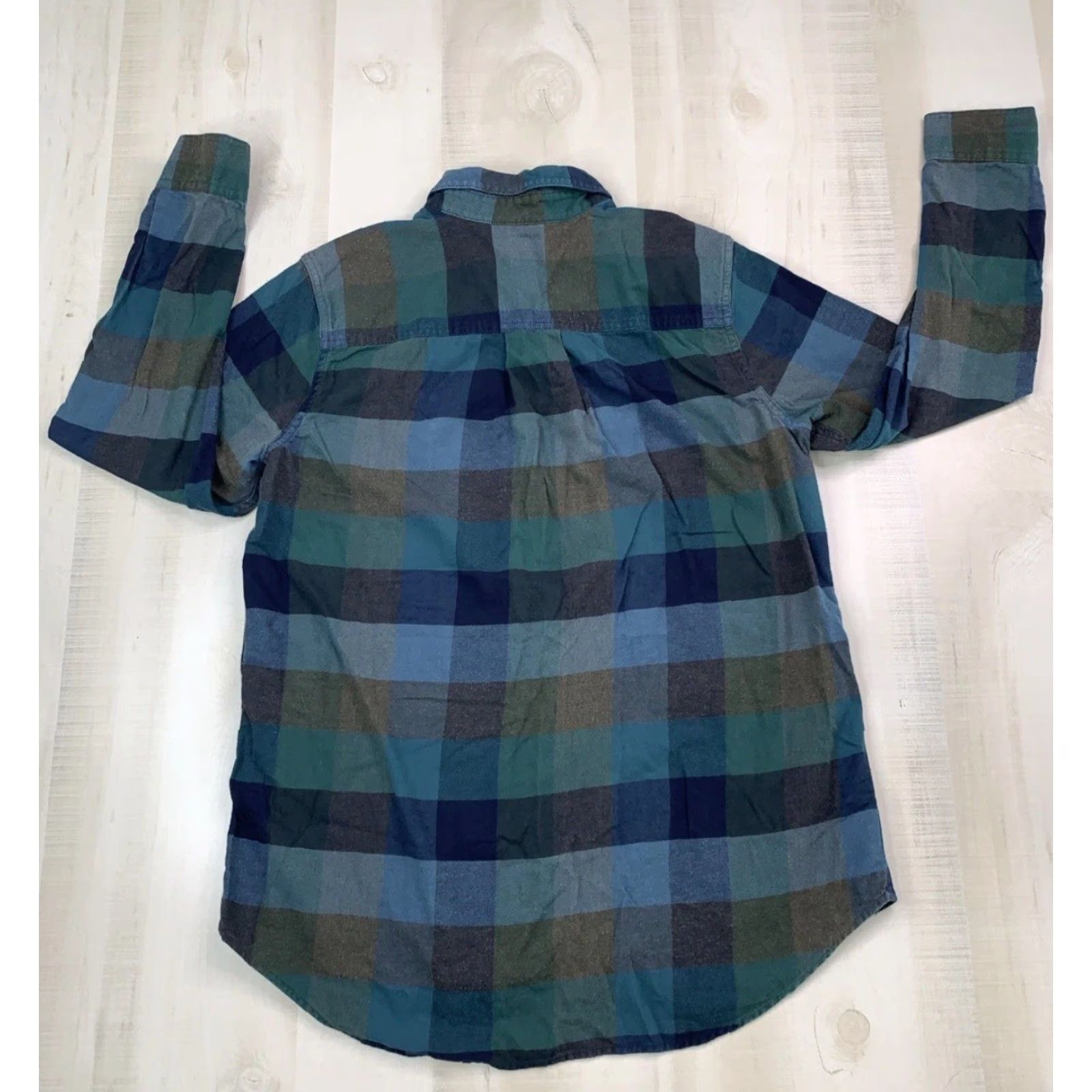 Eddie Bauer VINTAGE Eddie Bauer Womens Blue Buffalo Check Plaid Flannel Shirt Medium-12930 Size M / US 6-8 / IT 42-44 - 5 Thumbnail