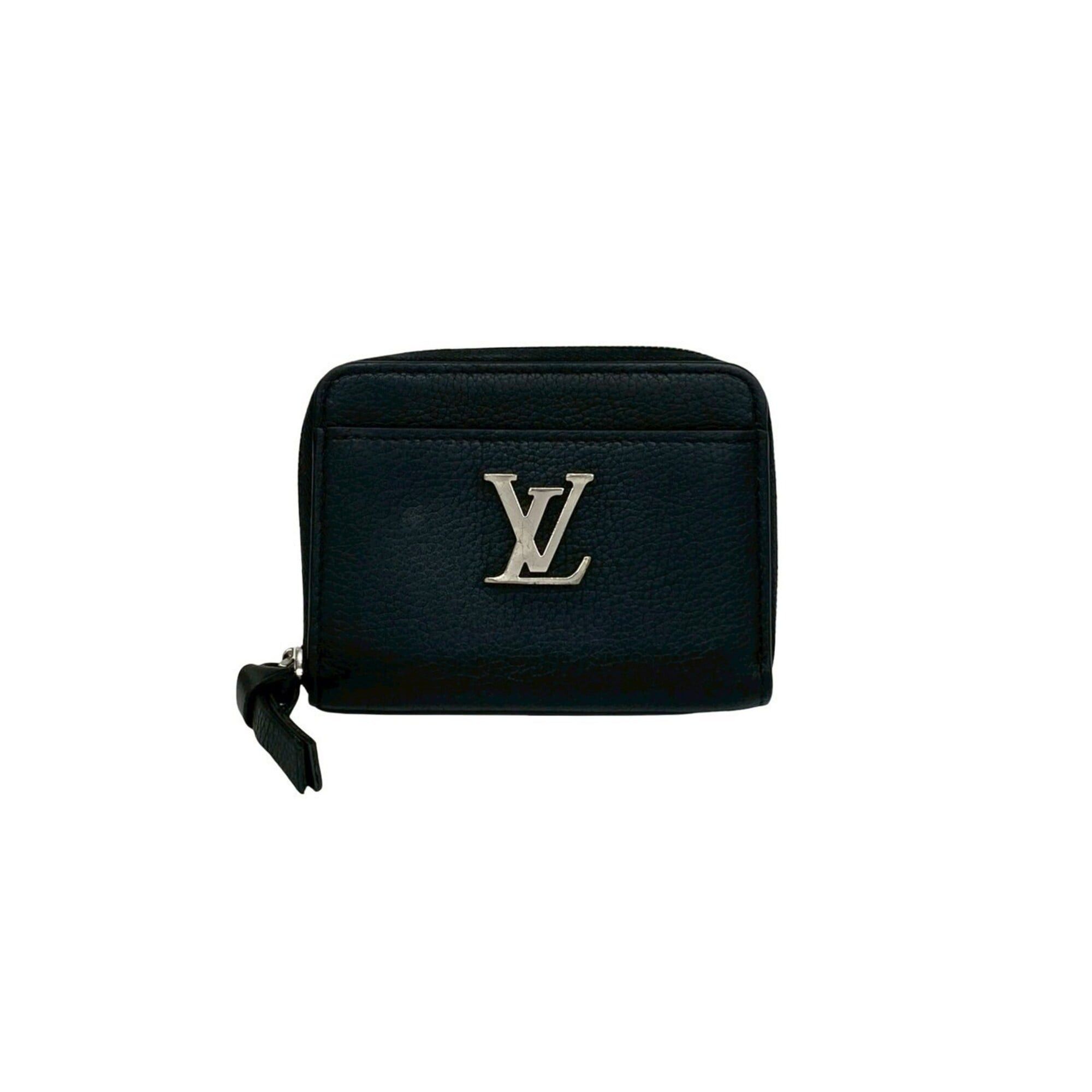 Louis Vuitton LOUIS VUITTON Lockme Zippy Coin Purse, Leather, Genuine Round Zip Wallet/Coin Case, Black, 30465 Size ONE SIZE - 1 Thumbnail